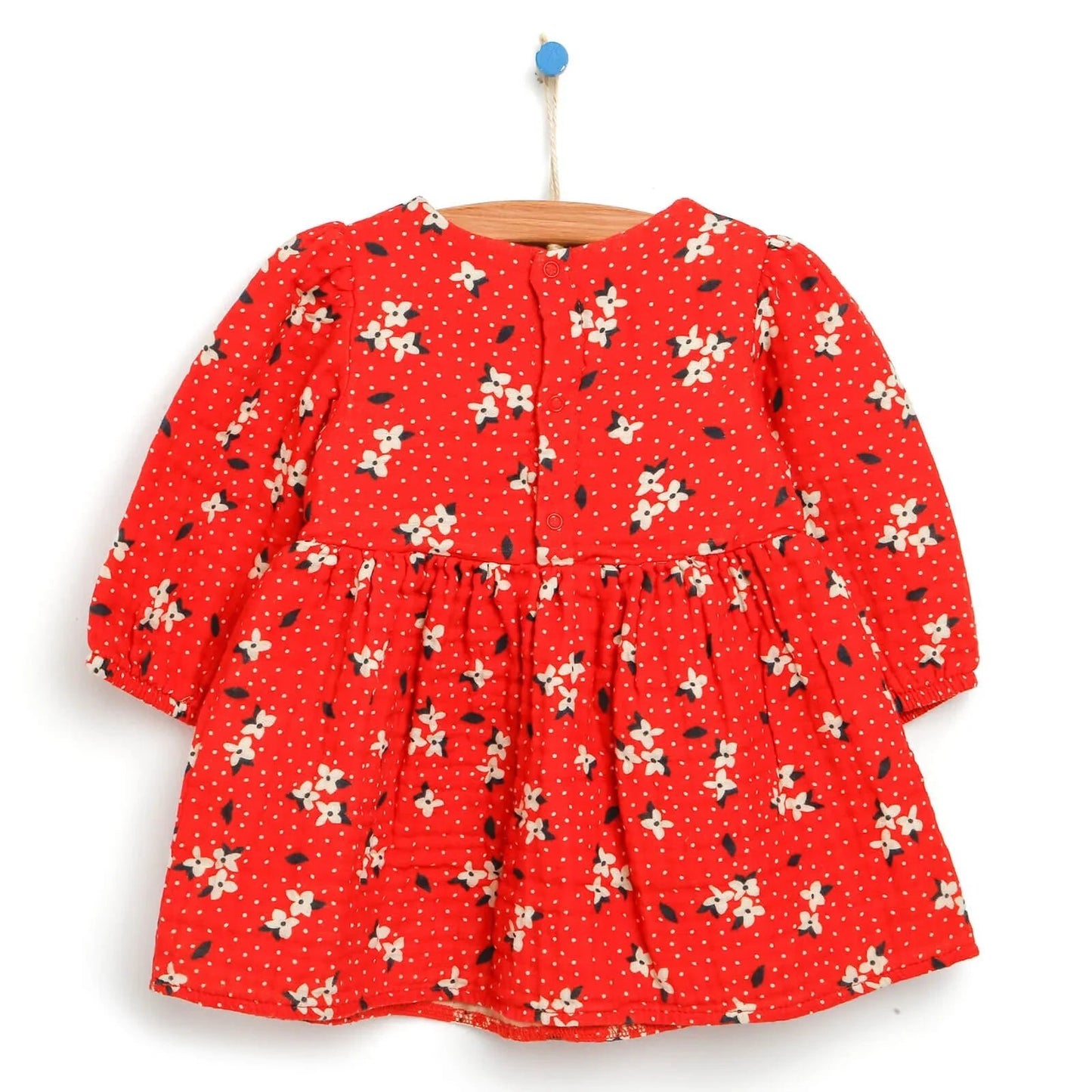 HelloBaby Basic Baby Girl Floral Muslin - Coral - mezetto ebebek ebebek
