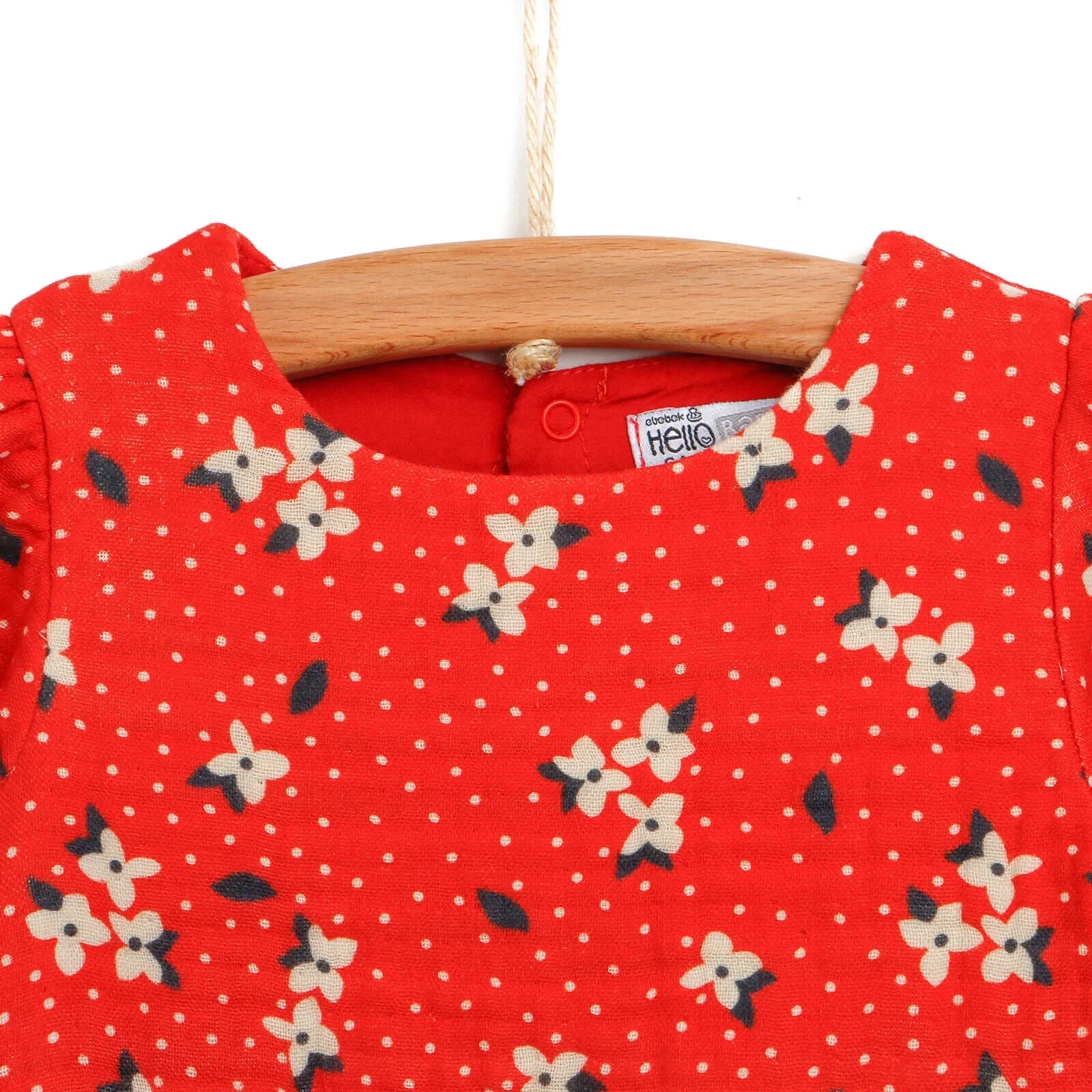 HelloBaby Basic Baby Girl Floral Muslin - Coral - mezetto ebebek ebebek