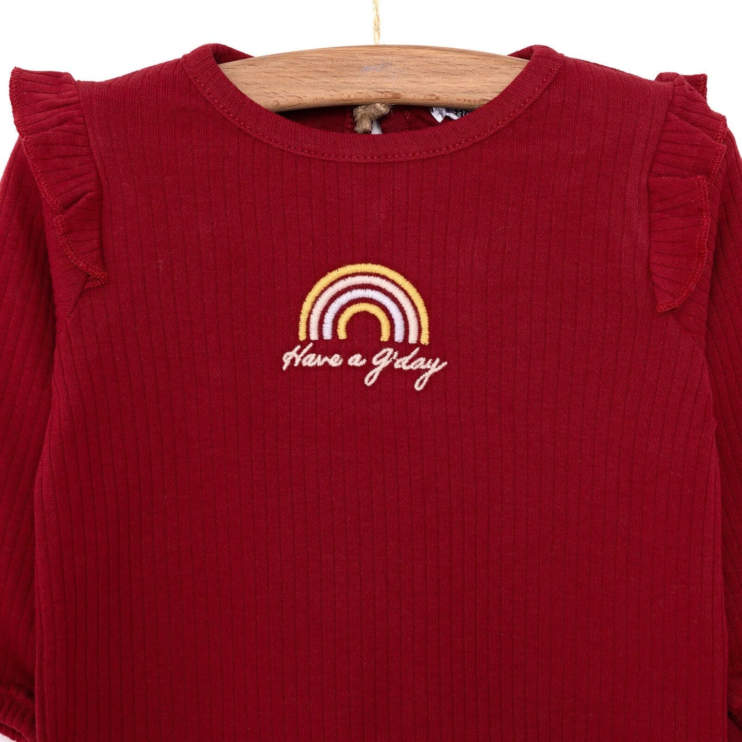 HelloBaby Basic Baby Girl Jogger - Maroon - mezetto ebebek ebebek