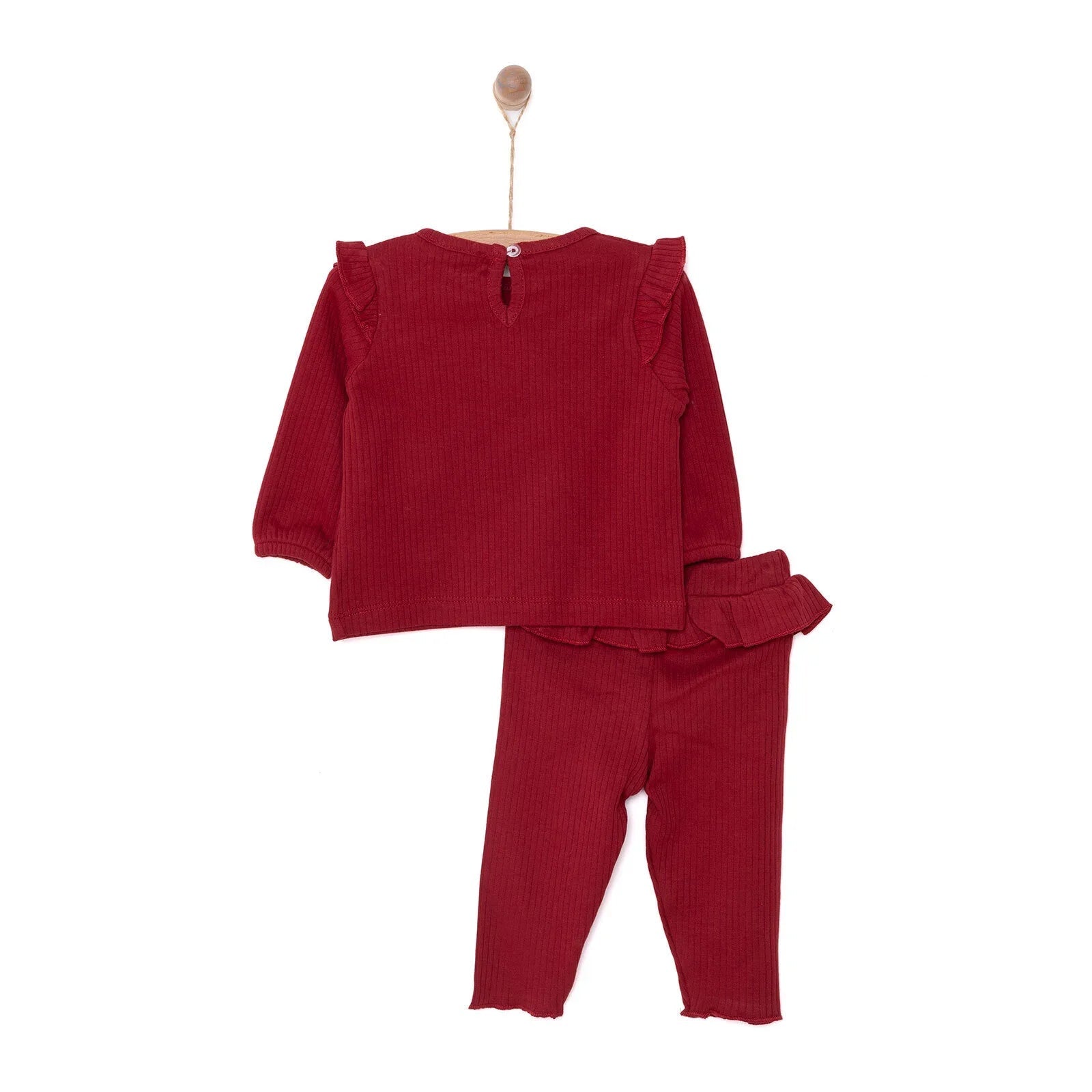 HelloBaby Basic Baby Girl Jogger - Maroon - mezetto ebebek ebebek