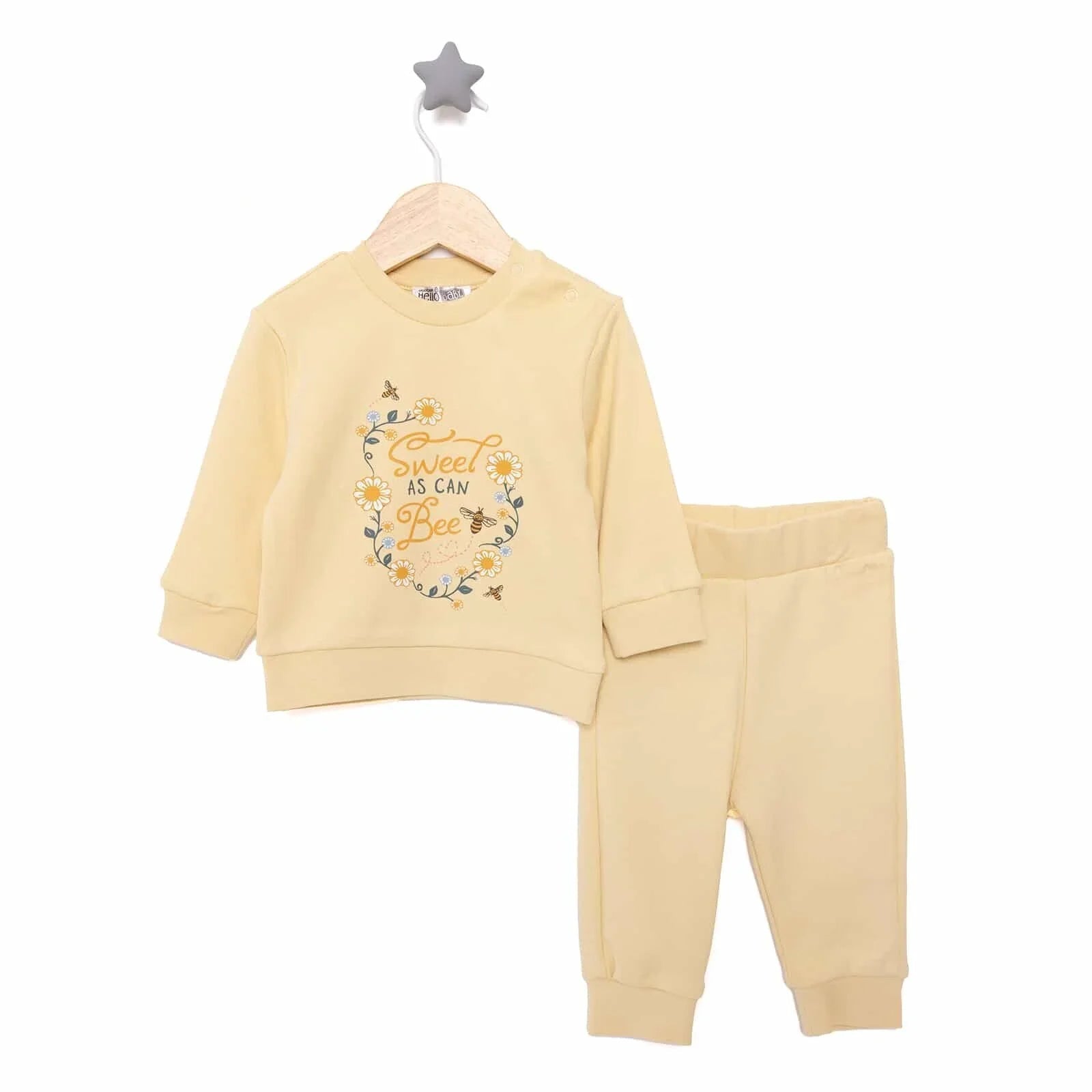 HelloBaby Basic Baby Girl Joggers - Yellow - mezetto ebebek ebebek