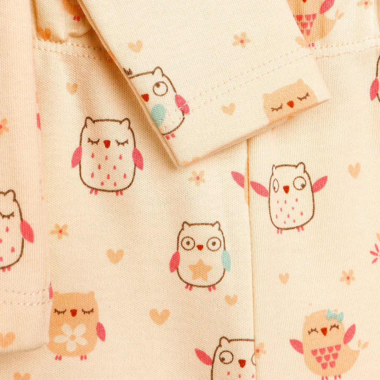 HelloBaby Basic Baby Girl Pyjamas Set - Ecru - mezetto ebebek ebebek