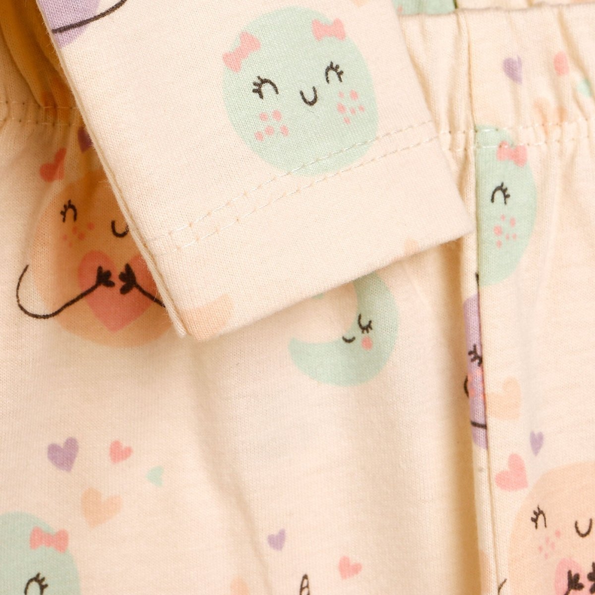 HelloBaby Basic Baby Girl Pyjamas Set - Ecru - mezetto ebebek ebebek