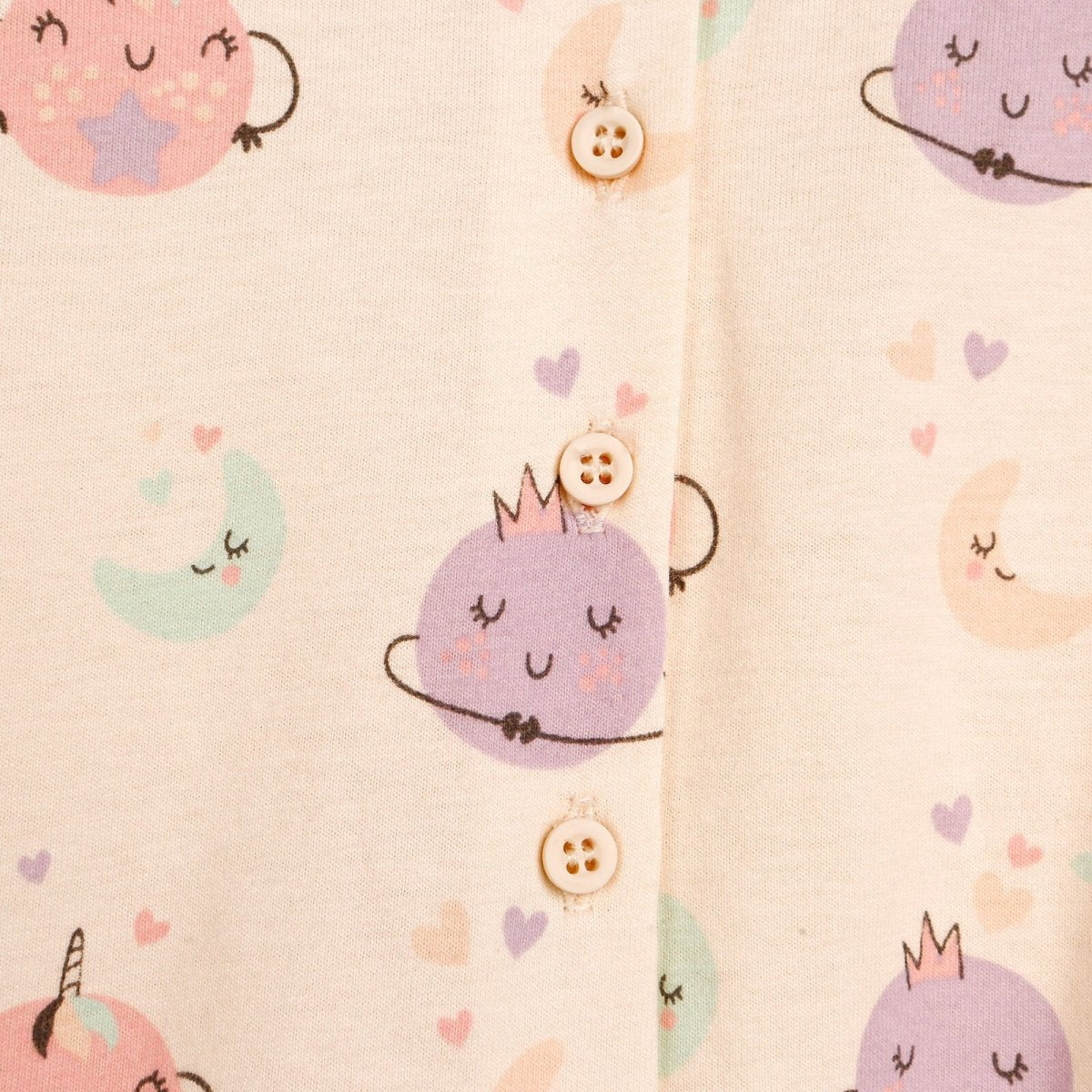 HelloBaby Basic Baby Girl Pyjamas Set - Ecru - mezetto ebebek ebebek