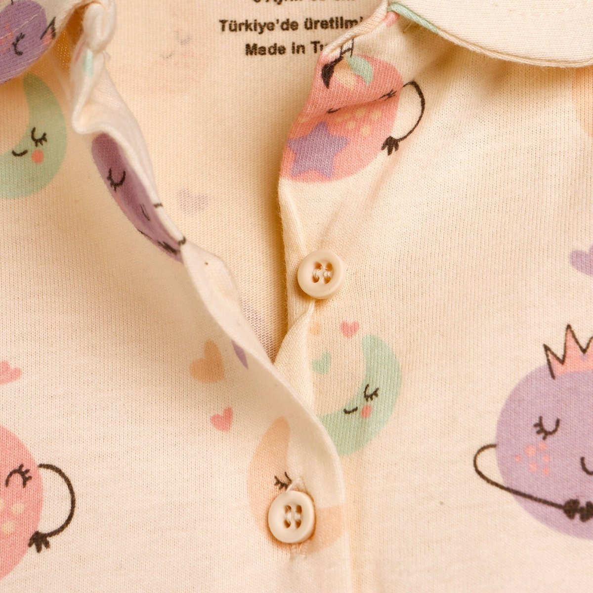 HelloBaby Basic Baby Girl Pyjamas Set - Ecru - mezetto ebebek ebebek