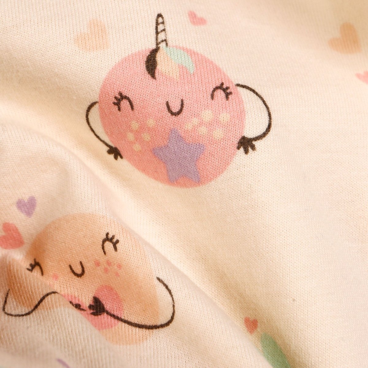 HelloBaby Basic Baby Girl Pyjamas Set - Ecru - mezetto ebebek ebebek
