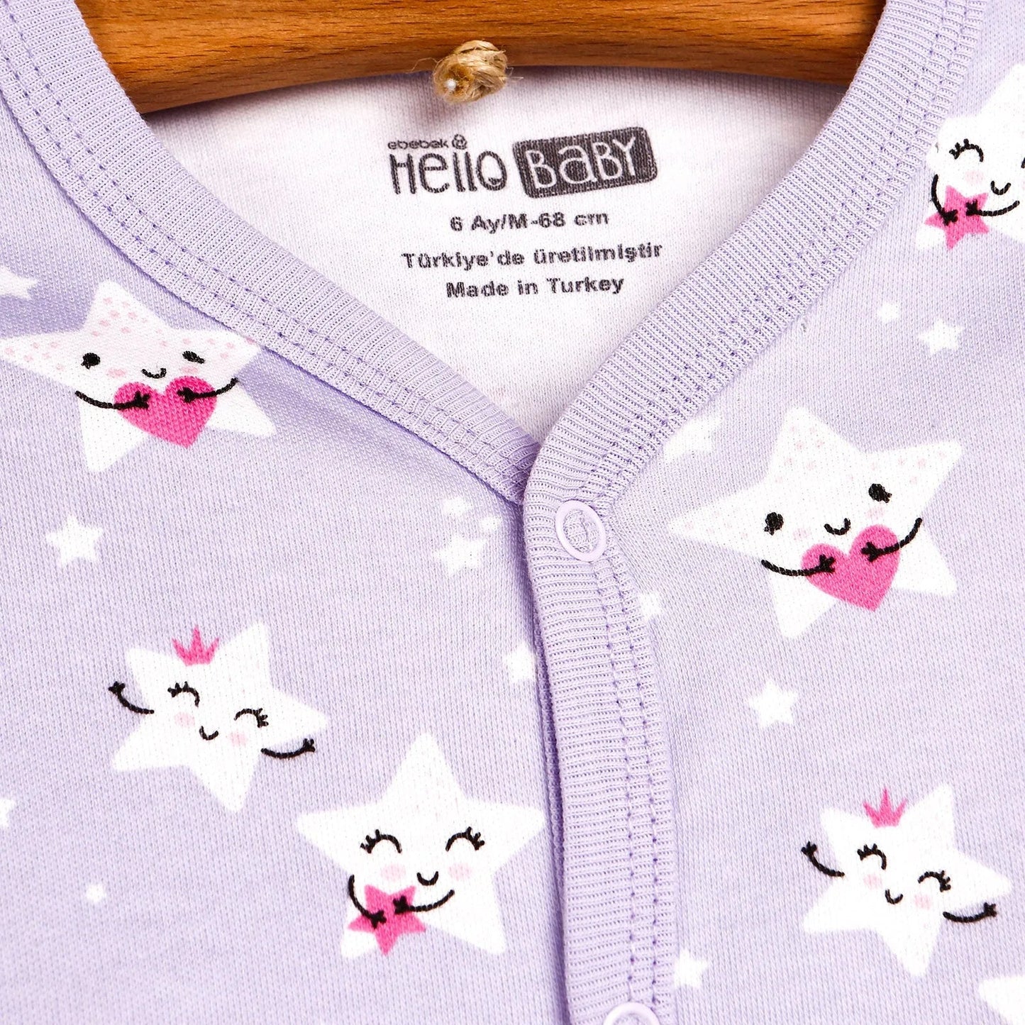 HelloBaby Basic Baby Girl Pyjamas Set - Lilac - mezetto ebebek ebebek