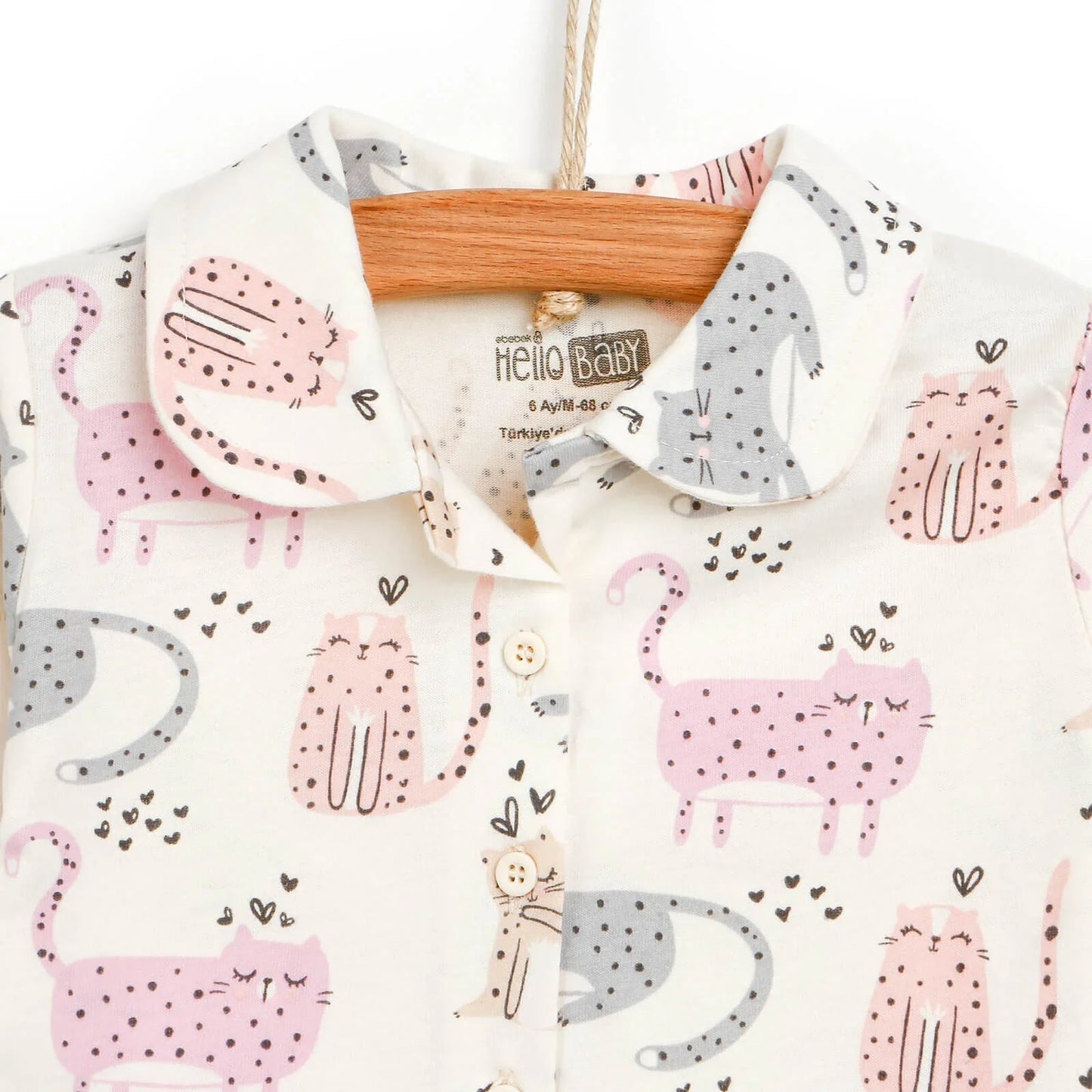 HelloBaby Basic Baby Girl Pyjamas Set - Multicolour - mezetto ebebek ebebek