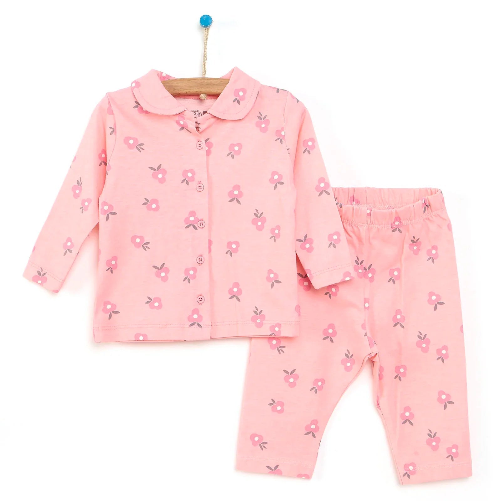 HelloBaby Basic Baby Girl Pyjamas Set - Powder - mezetto ebebek ebebek