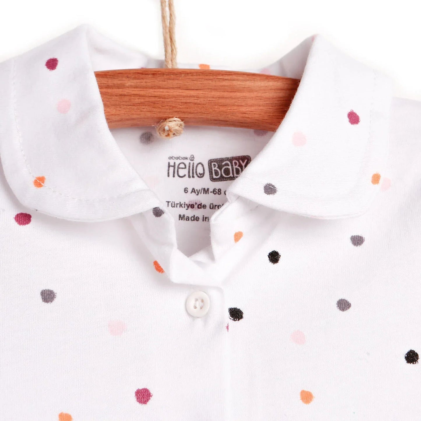 HelloBaby Basic Baby Girl Pyjamas Set - White - mezetto ebebek ebebek
