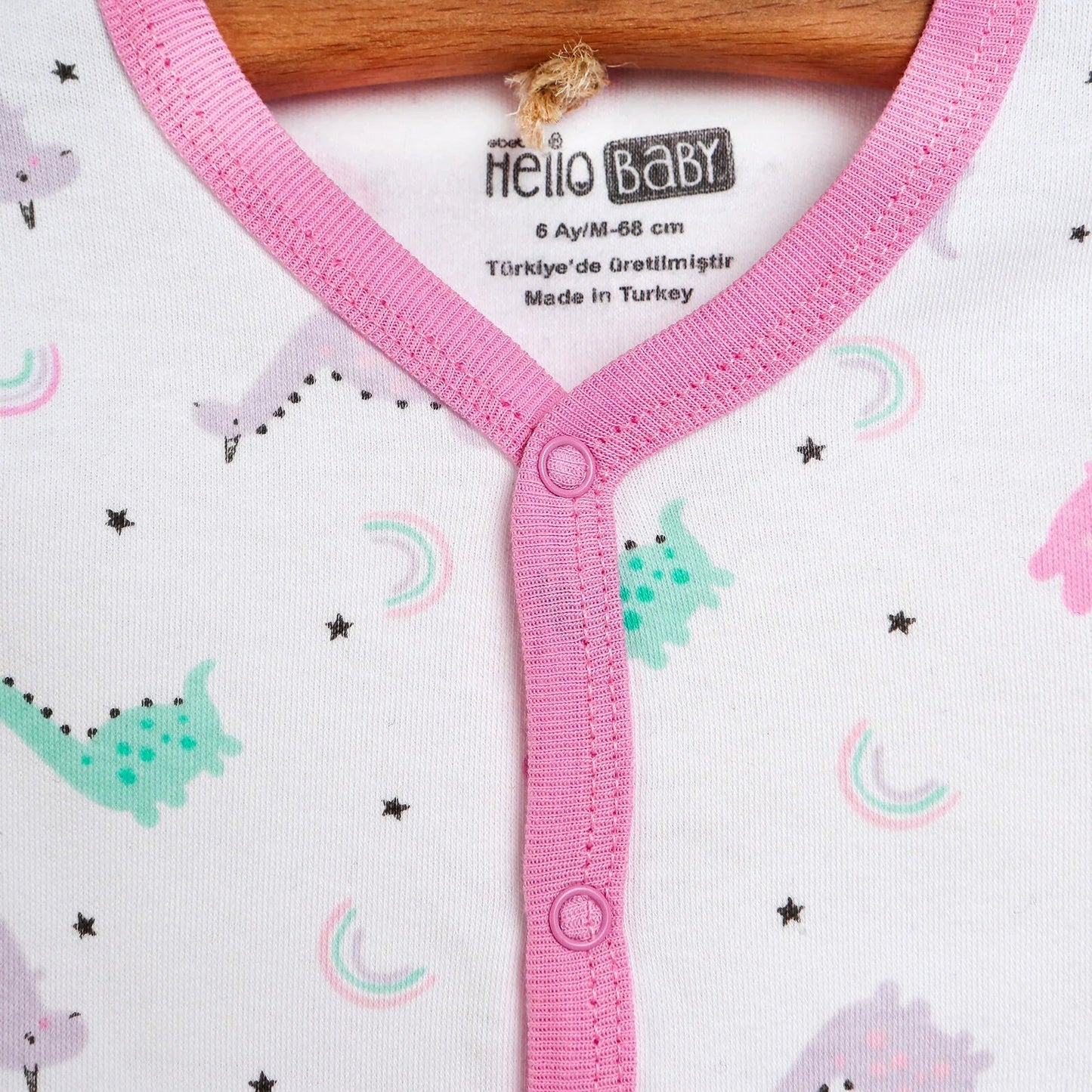 HelloBaby Basic Baby Girl Pyjamas Set - White - mezetto ebebek ebebek