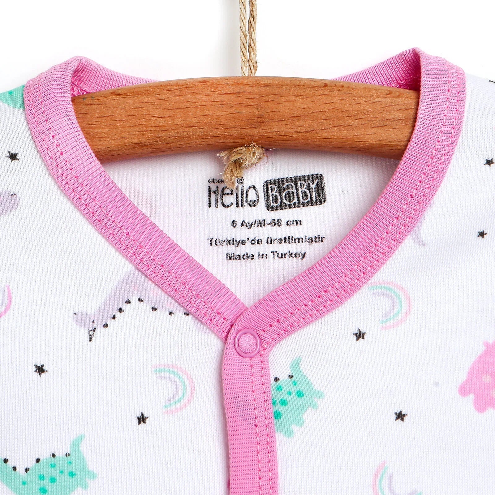 HelloBaby Basic Baby Girl Pyjamas Set - White - mezetto ebebek ebebek