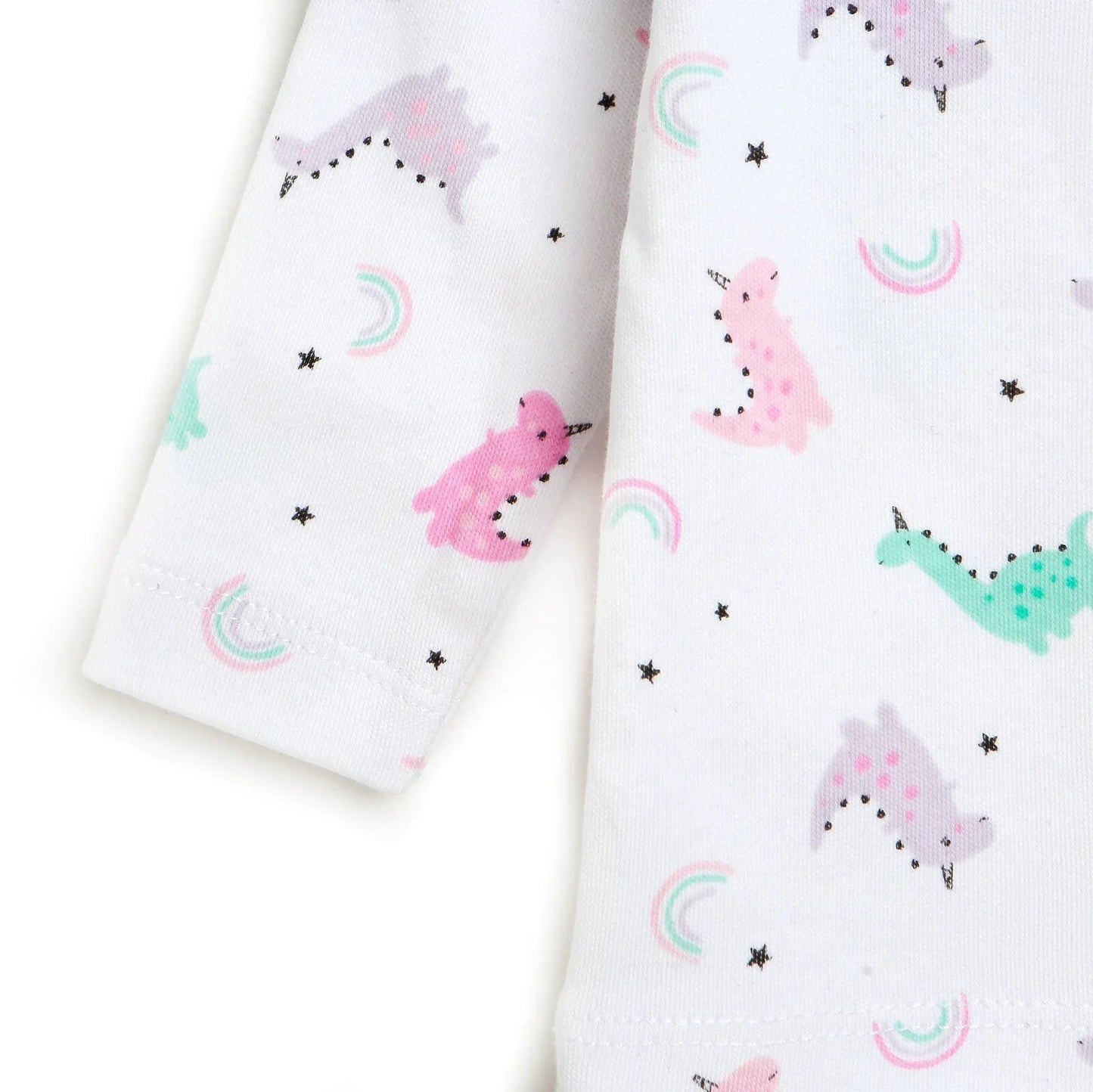 HelloBaby Basic Baby Girl Pyjamas Set - White - mezetto ebebek ebebek