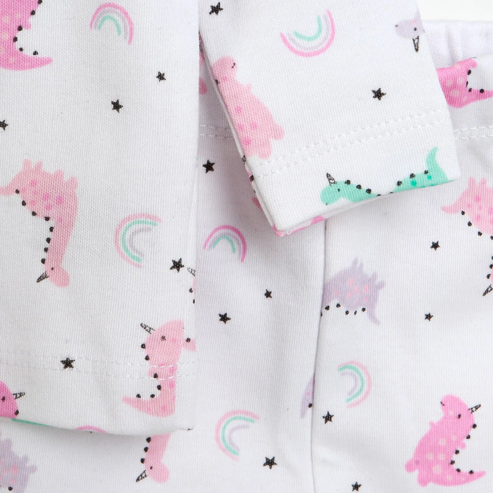 HelloBaby Basic Baby Girl Pyjamas Set - White - mezetto ebebek ebebek