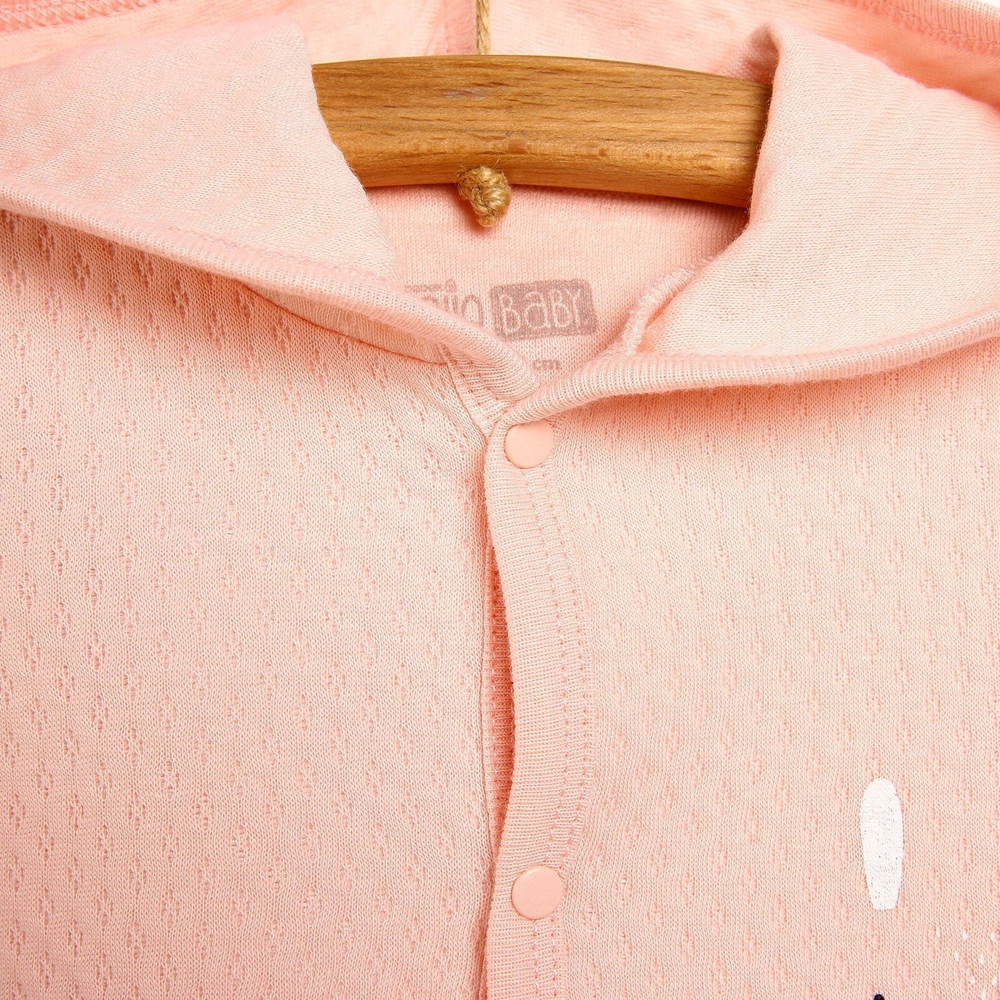 HelloBaby Basic Baby Girl Quilted Hooded - Light Pink - mezetto ebebek ebebek
