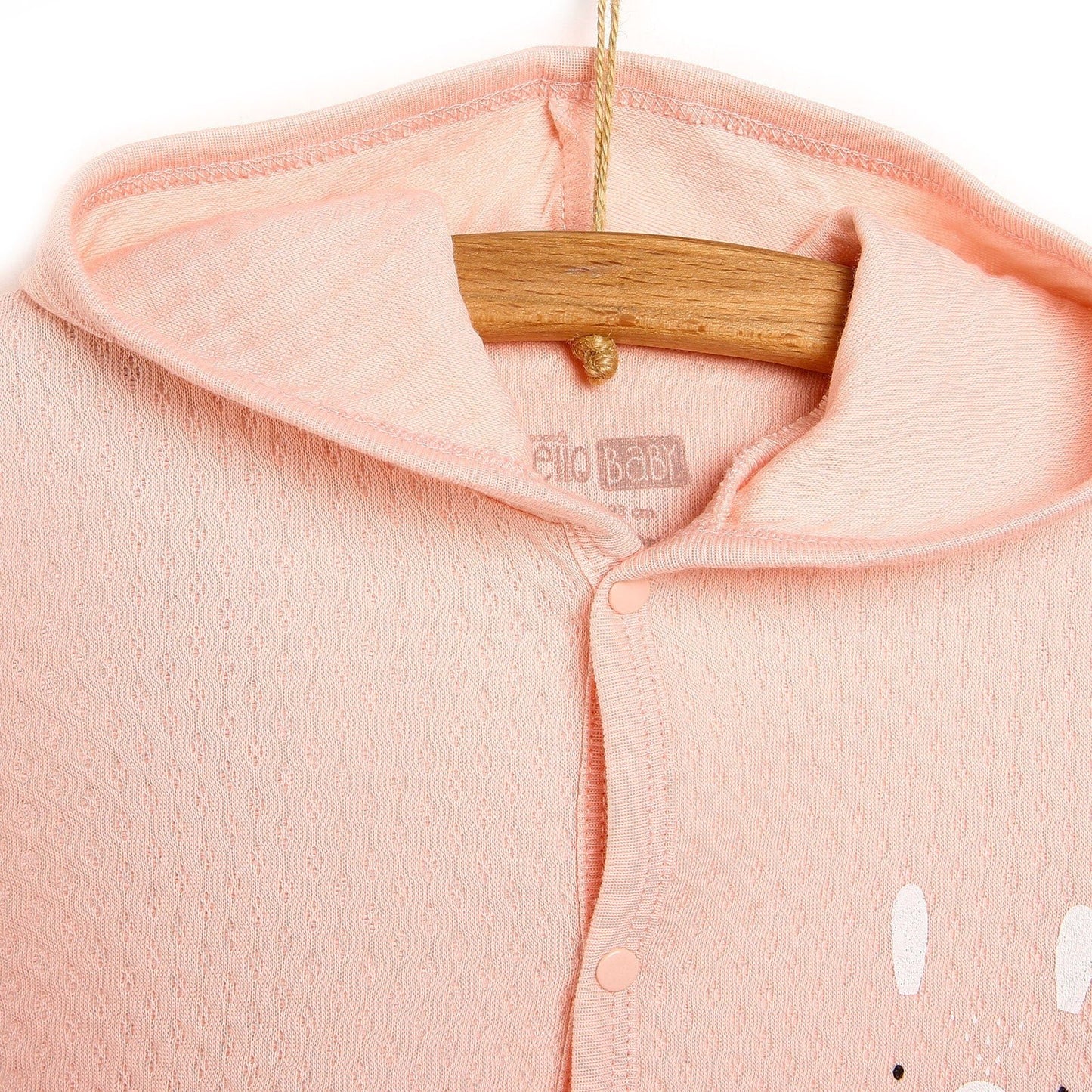 HelloBaby Basic Baby Girl Quilted Hooded - Light Pink - mezetto ebebek ebebek