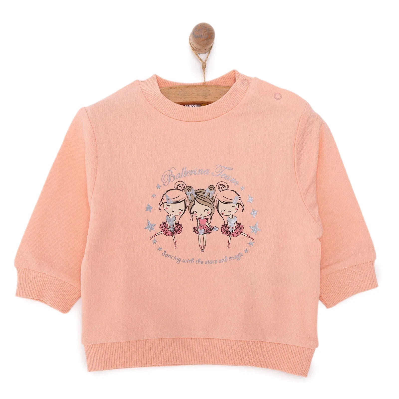 HelloBaby Basic Baby Girl Sweatshirt - Pink - mezetto ebebek ebebek
