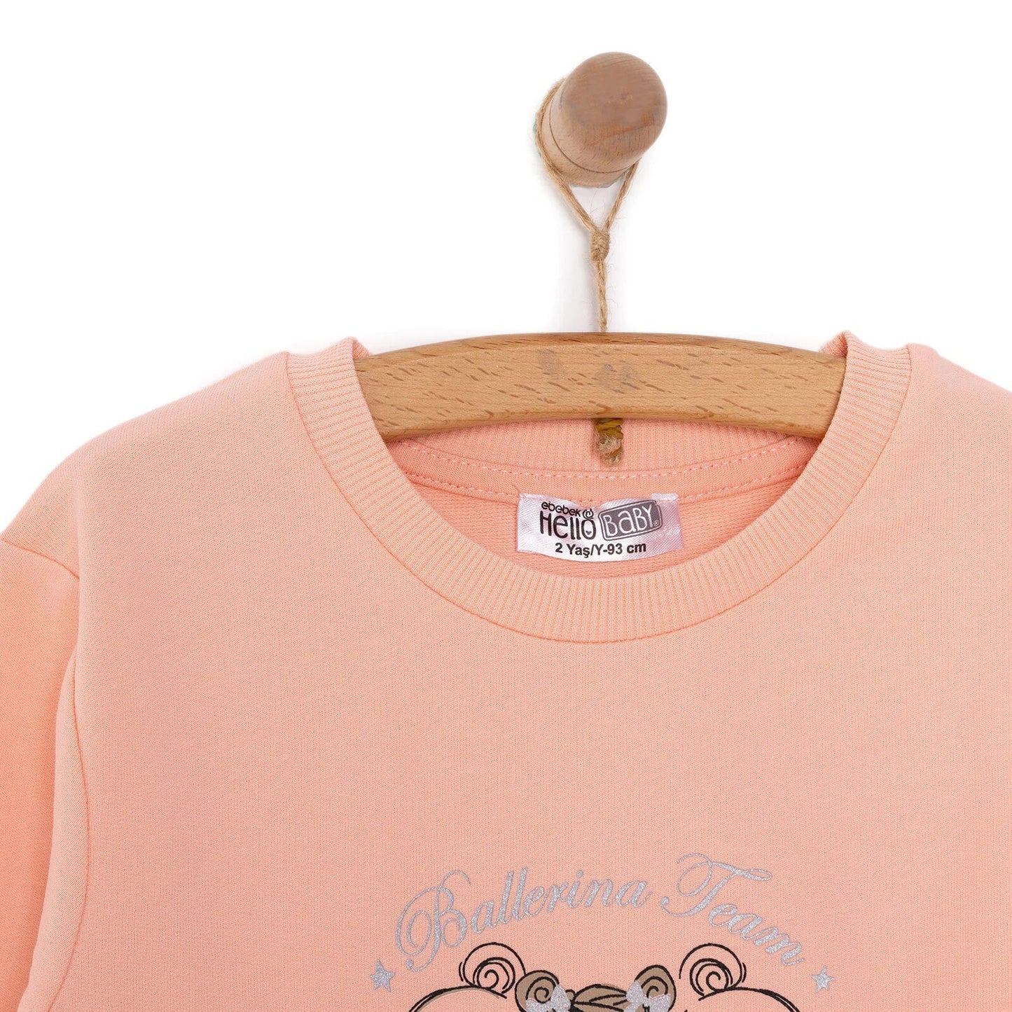 HelloBaby Basic Baby Girl Sweatshirt - Pink - mezetto ebebek ebebek