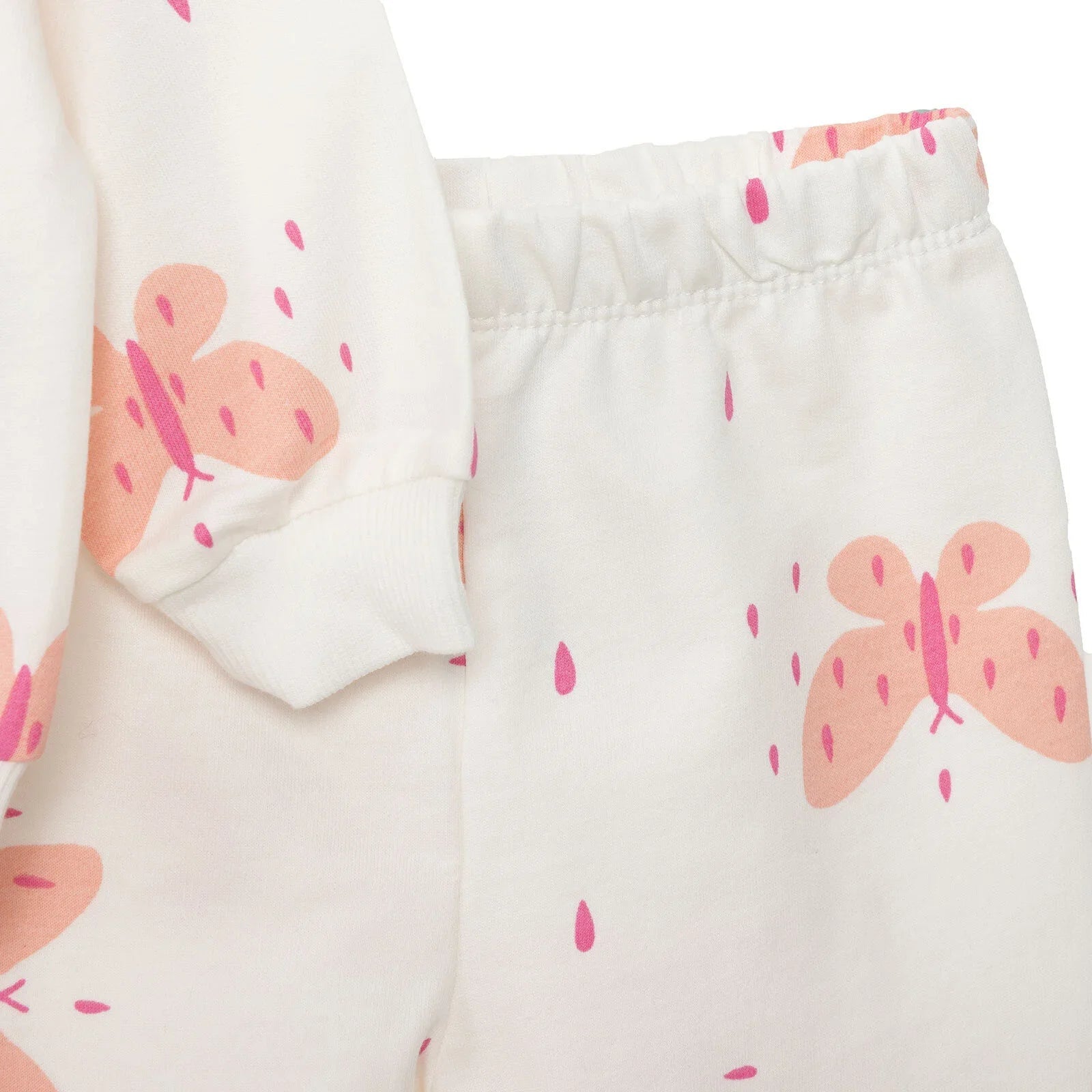 HelloBaby Basic Baby Girl Zippered Joggers - Ecru - mezetto ebebek ebebek