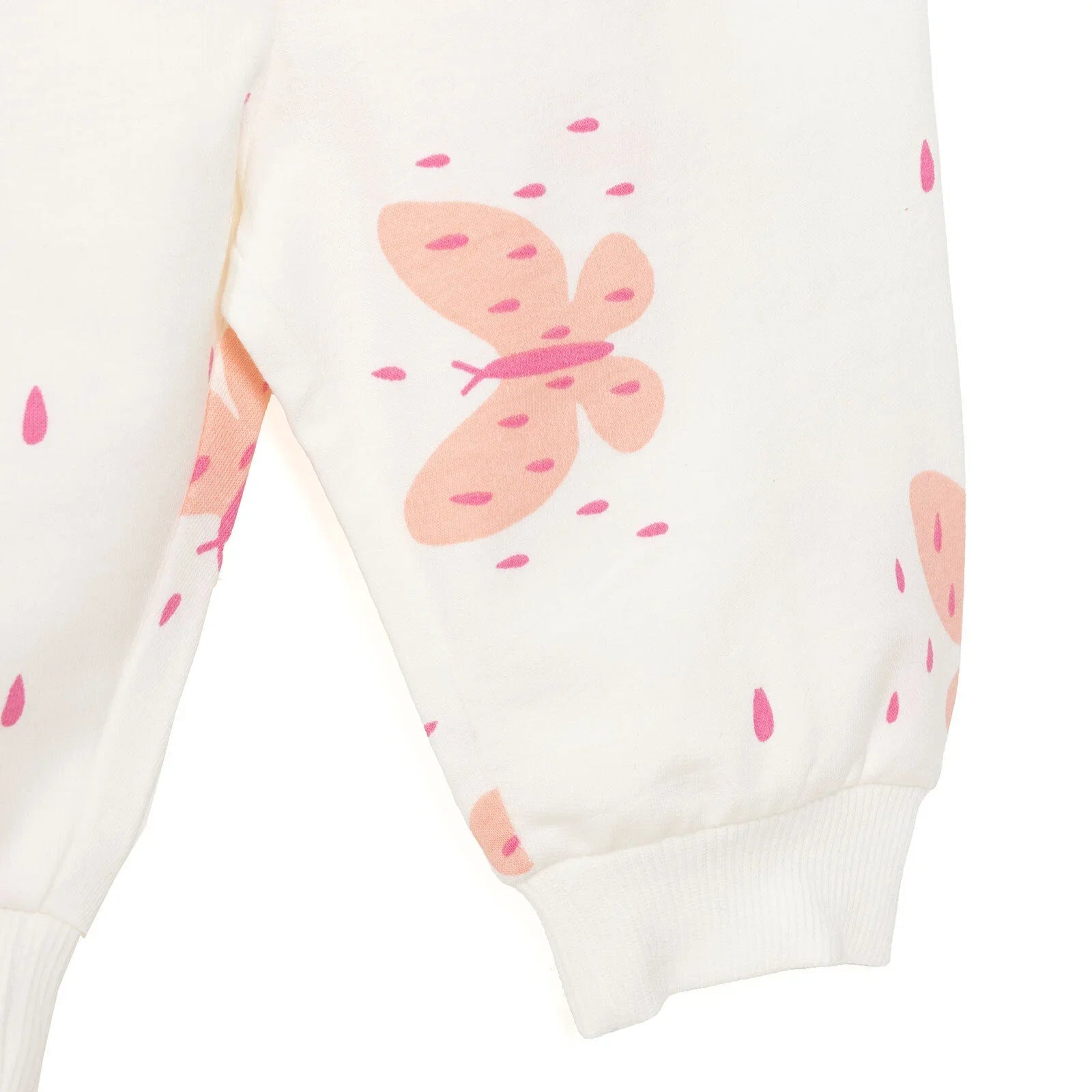 HelloBaby Basic Baby Girl Zippered Joggers - Ecru - mezetto ebebek ebebek