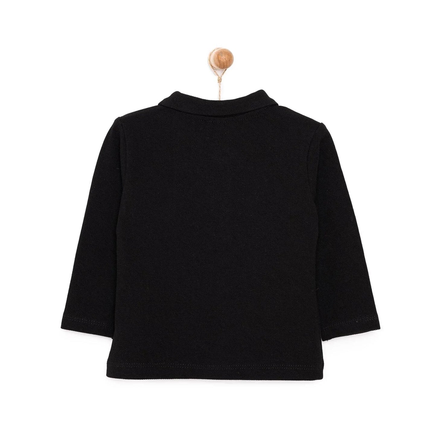 HelloBaby Basic Boy Camisole Long Sleeve T-shirt - Black - mezetto ebebek ebebek