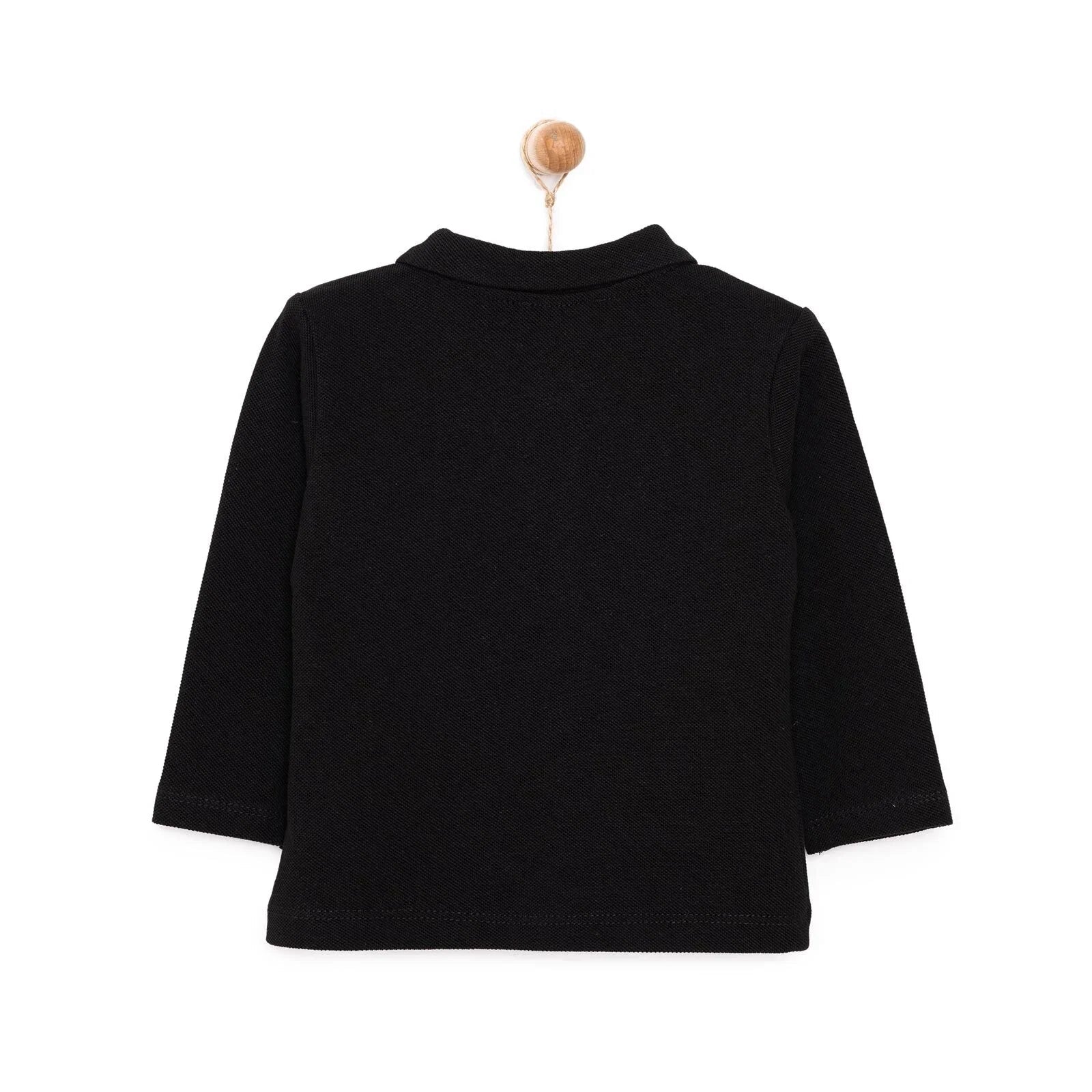 HelloBaby Basic Boy Camisole Long Sleeve T-shirt - Black - mezetto ebebek ebebek
