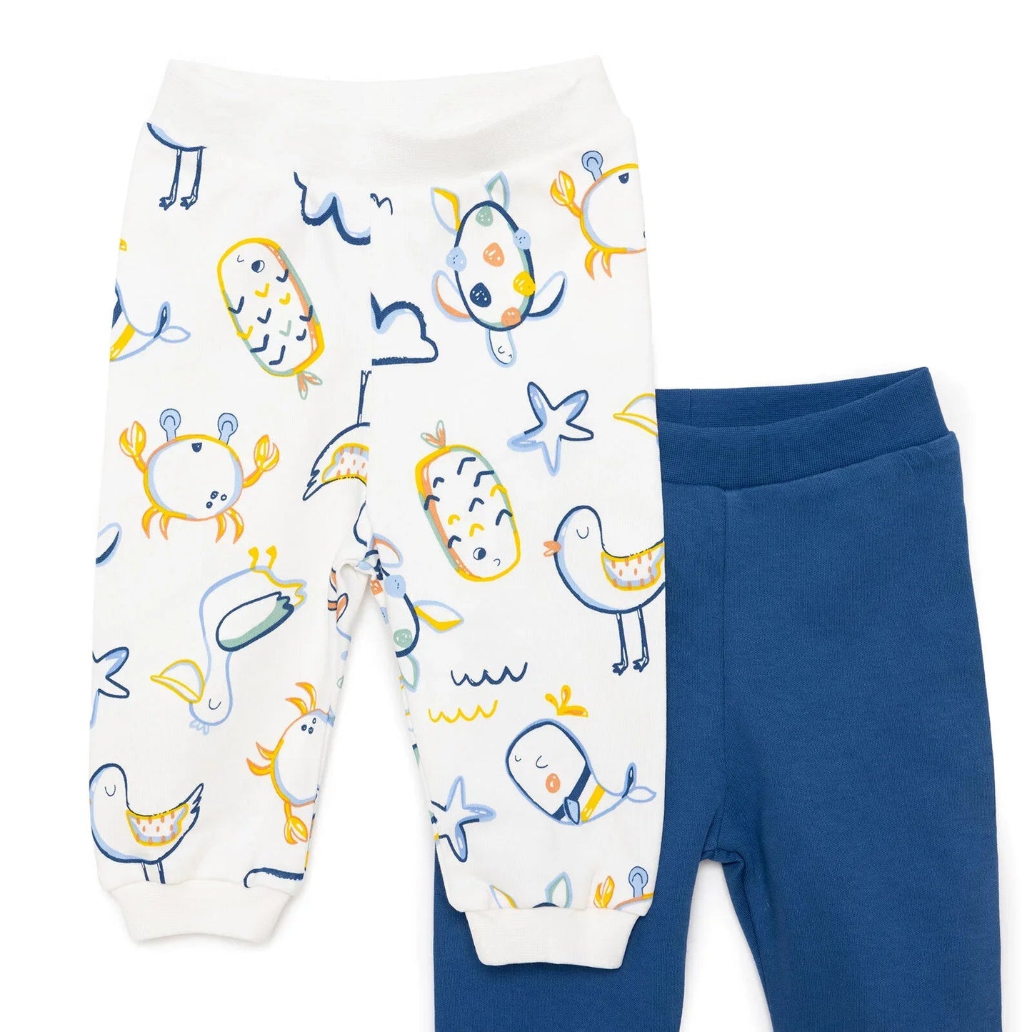 HelloBaby Basic Boy Joggers 2 pcs - Navy Blue - mezetto ebebek ebebek