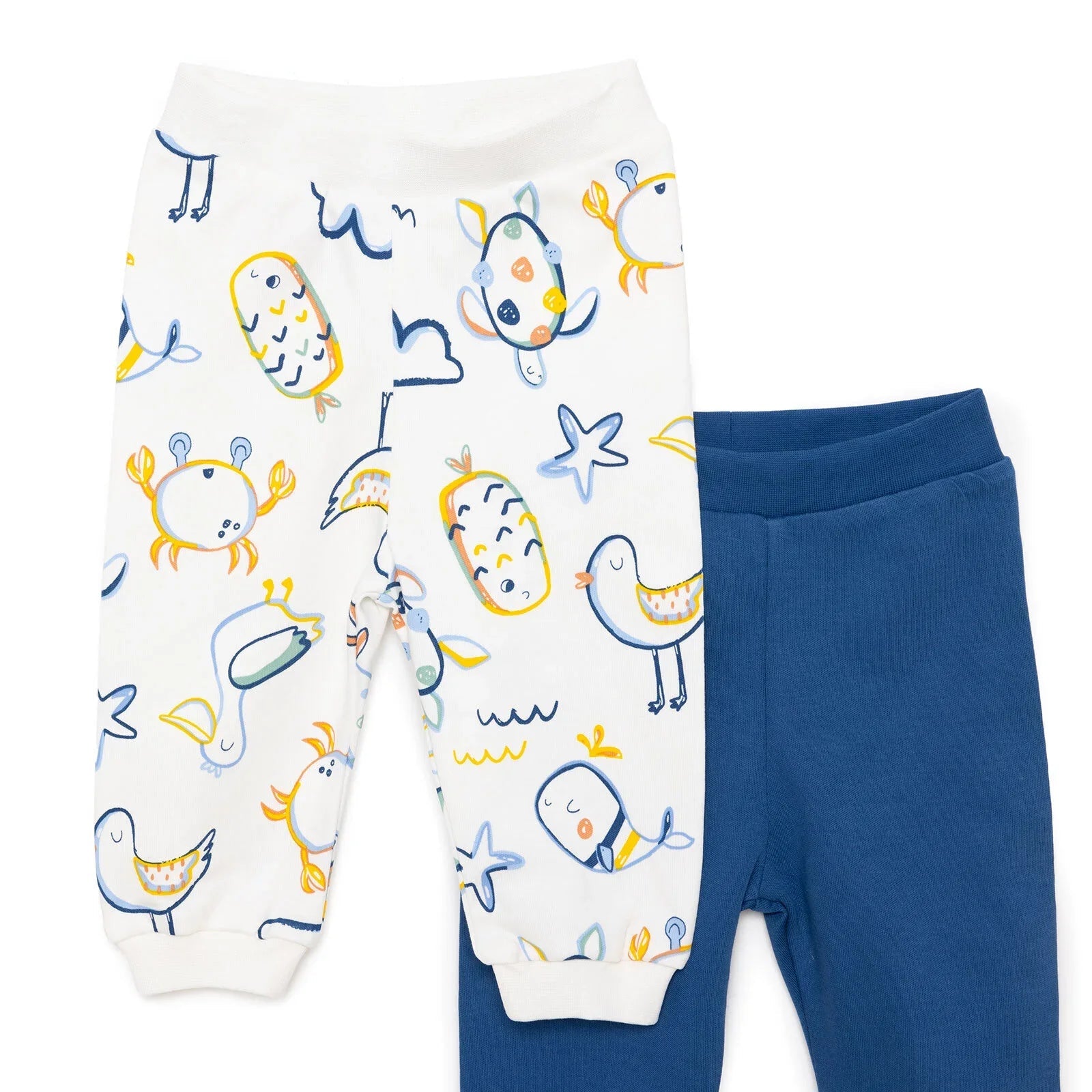 HelloBaby Basic Boy Joggers 2 pcs - Navy Blue - mezetto ebebek ebebek