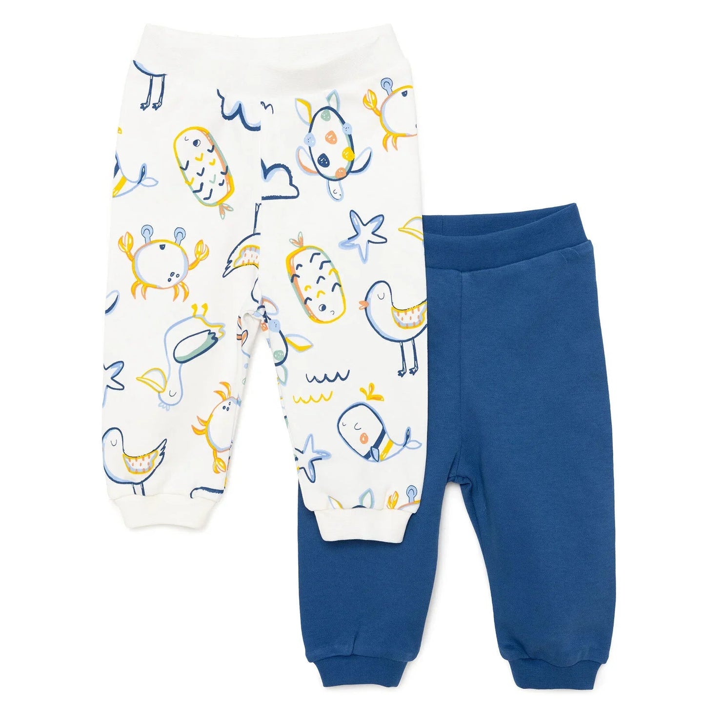 HelloBaby Basic Boy Joggers 2 pcs - Navy Blue - mezetto ebebek ebebek