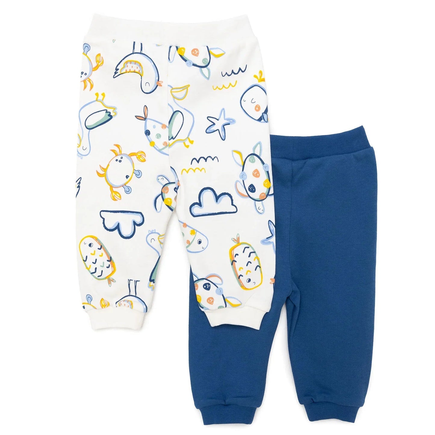 HelloBaby Basic Boy Joggers 2 pcs - Navy Blue - mezetto ebebek ebebek