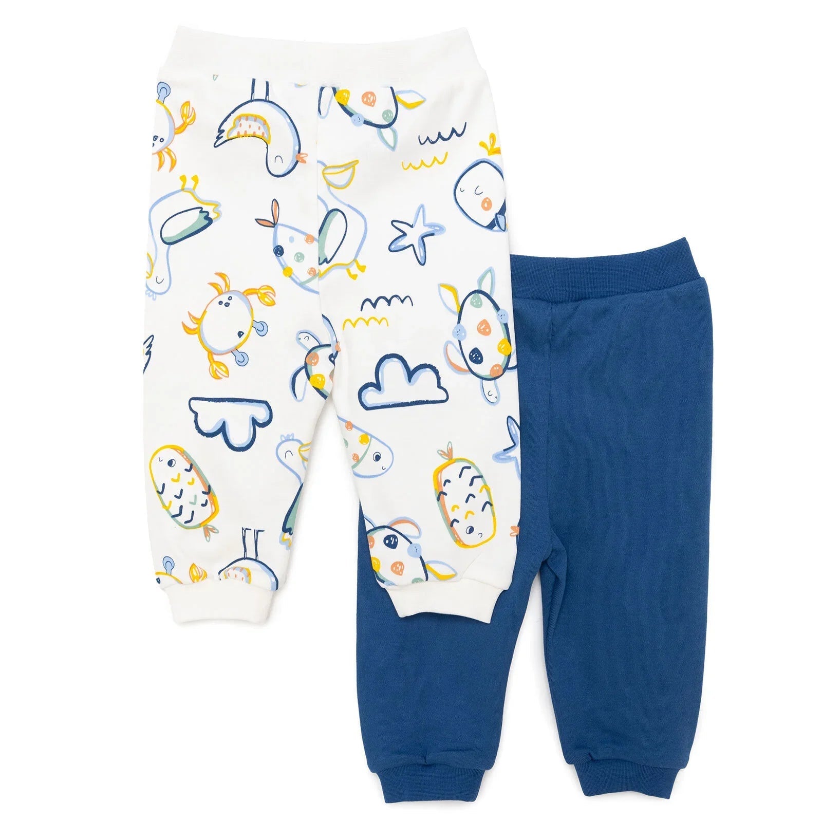 HelloBaby Basic Boy Joggers 2 pcs - Navy Blue - mezetto ebebek ebebek