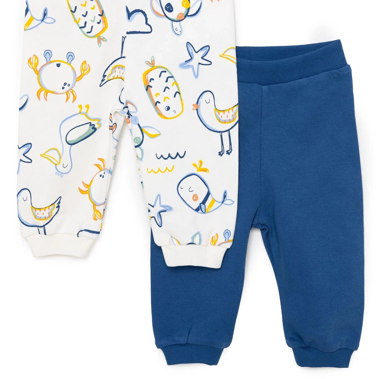 HelloBaby Basic Boy Joggers 2 pcs - Navy Blue - mezetto ebebek ebebek