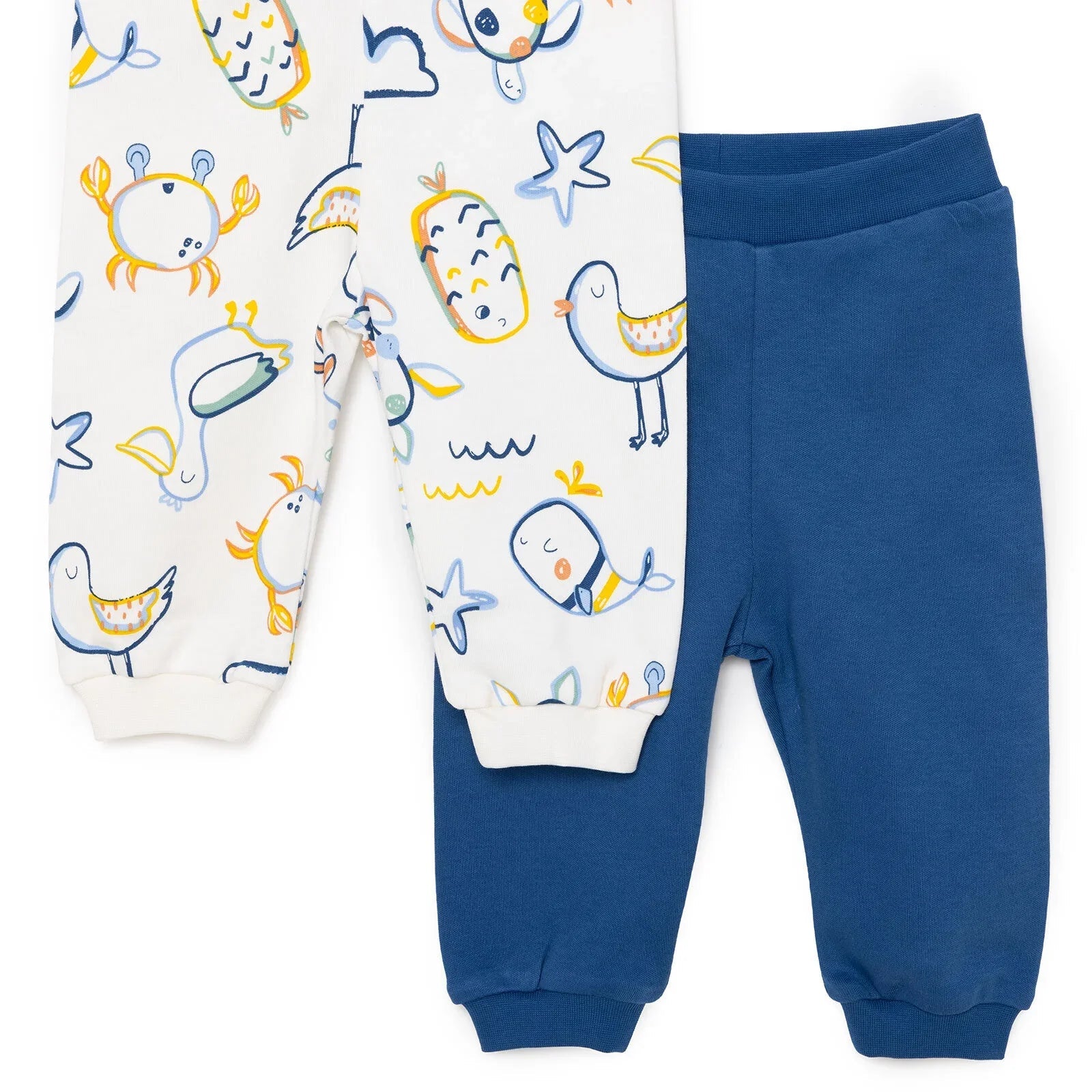 HelloBaby Basic Boy Joggers 2 pcs - Navy Blue - mezetto ebebek ebebek