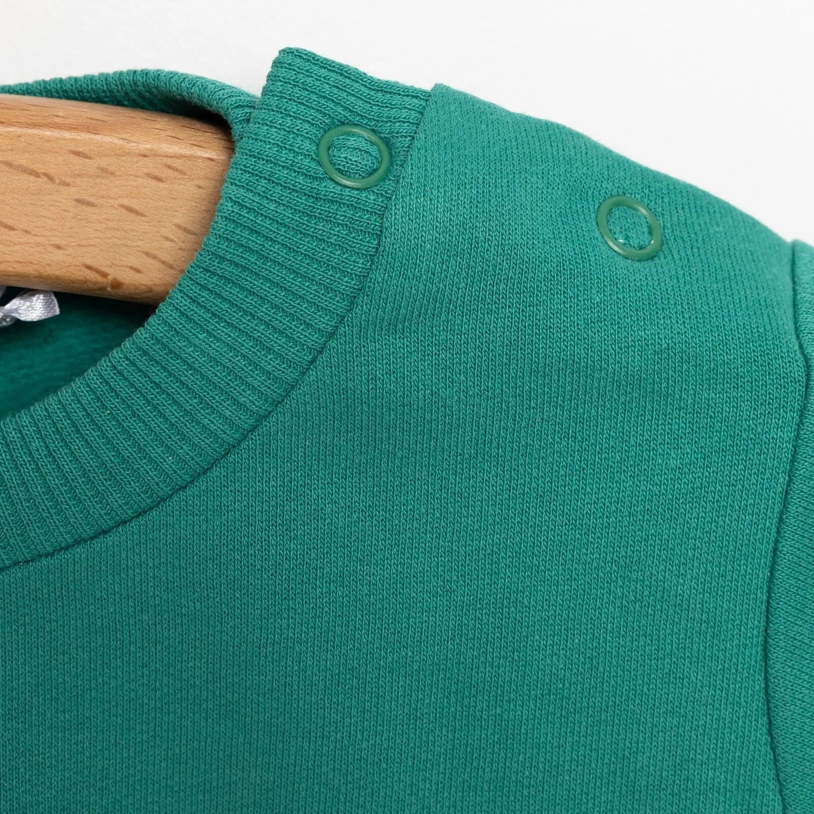 HelloBaby Basic Boy Low Raised Bear Printed Sweatshirt - Dark Green - mezetto ebebek ebebek