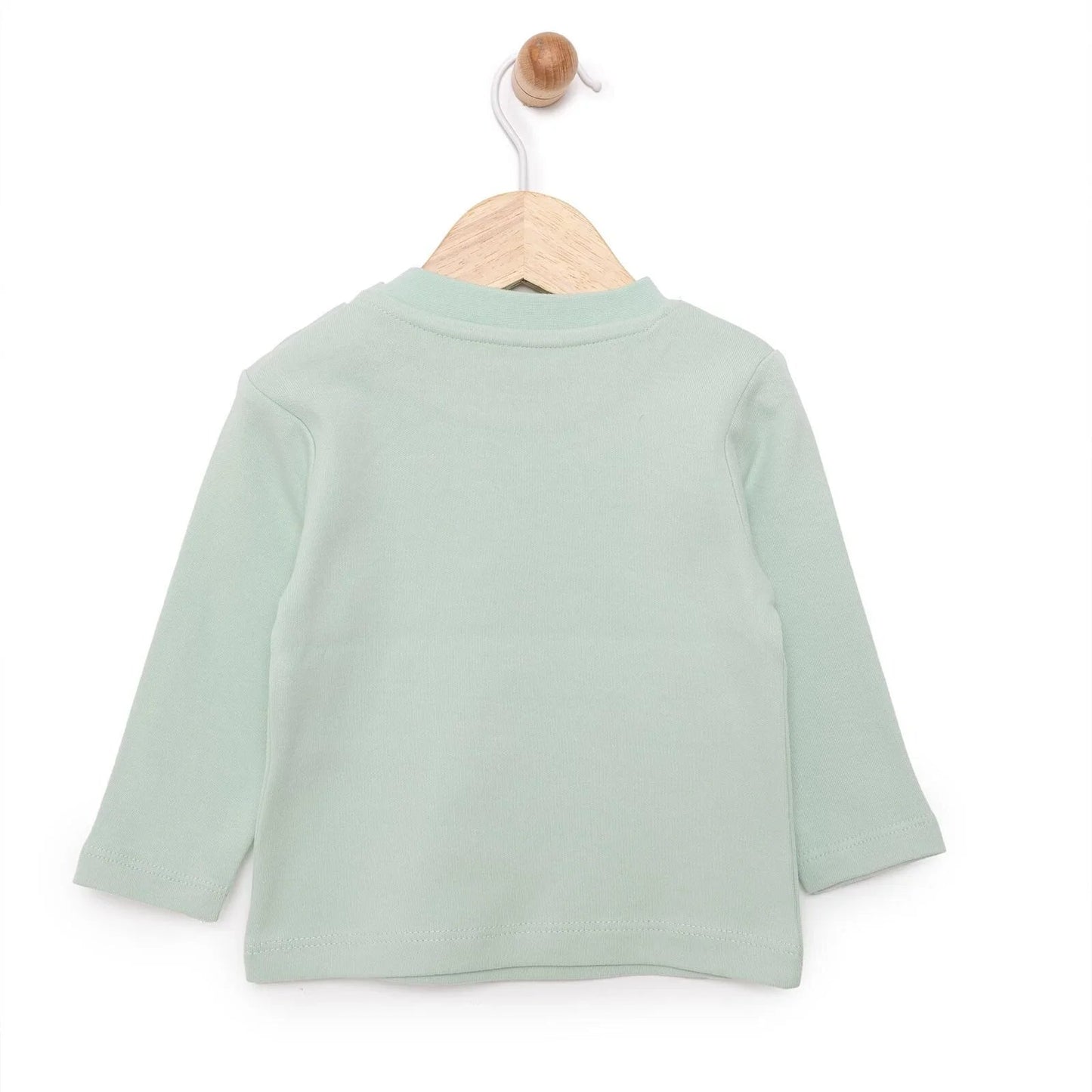 HelloBaby Basic Cat Printed Interlock Long Sleeve T-Shirt - Multicolour - mezetto ebebek ebebek