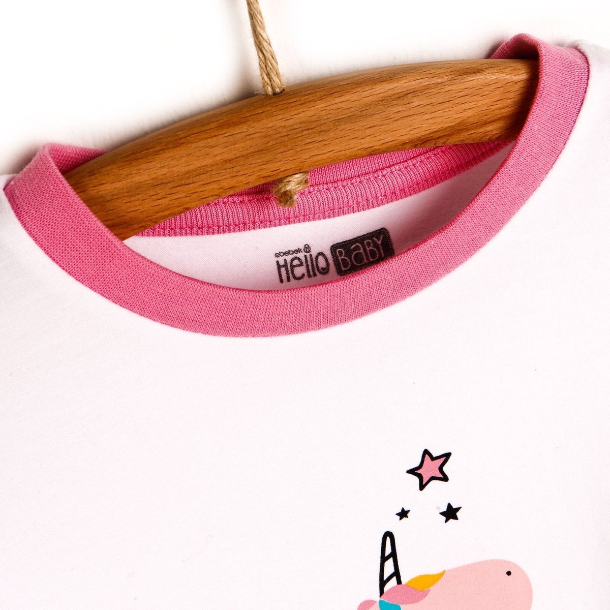 HelloBaby Basic Collared Neck Pyjamas Set - mezetto ebebek ebebek