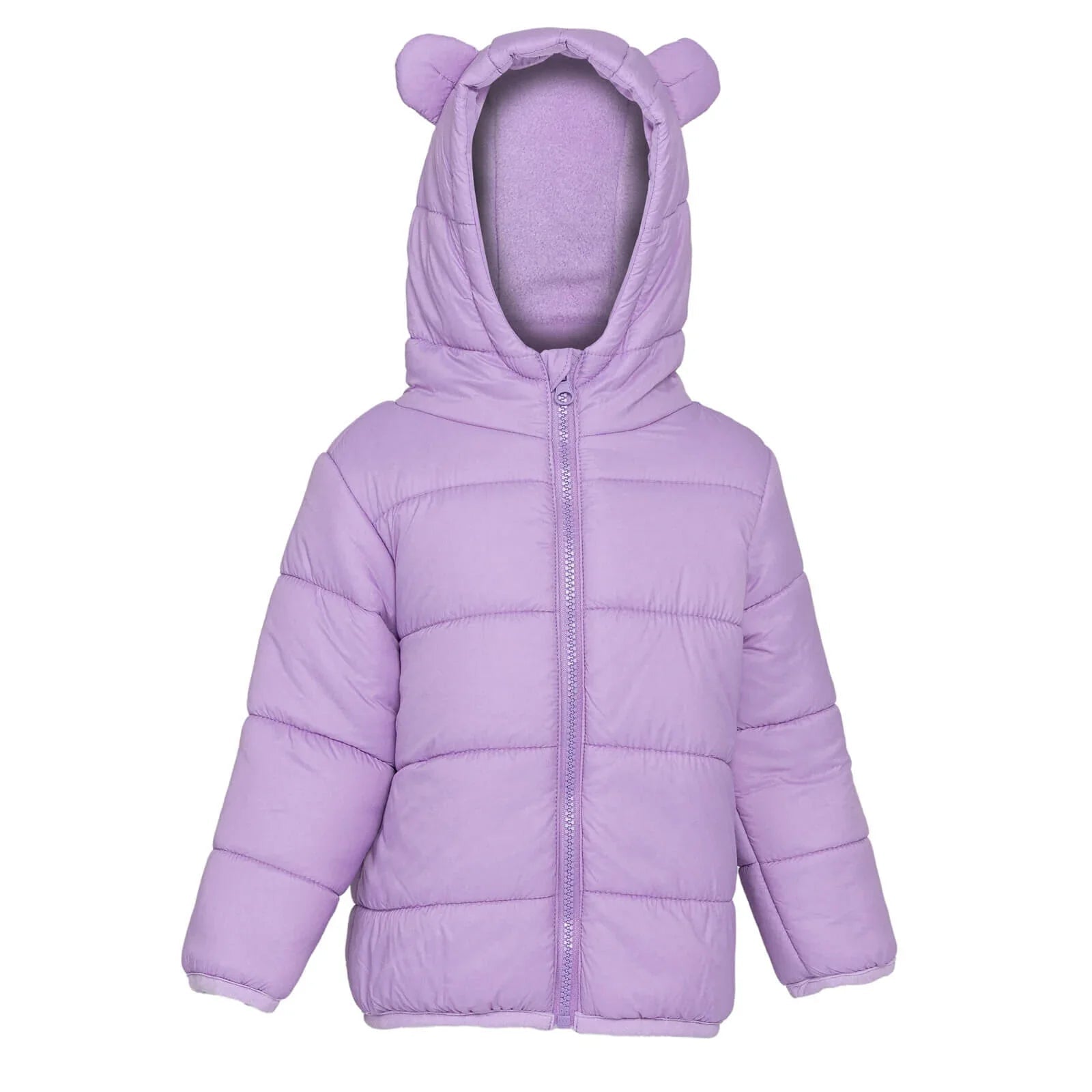 HelloBaby Basic Eared Hoodie Coat - Lilac - mezetto ebebek ebebek