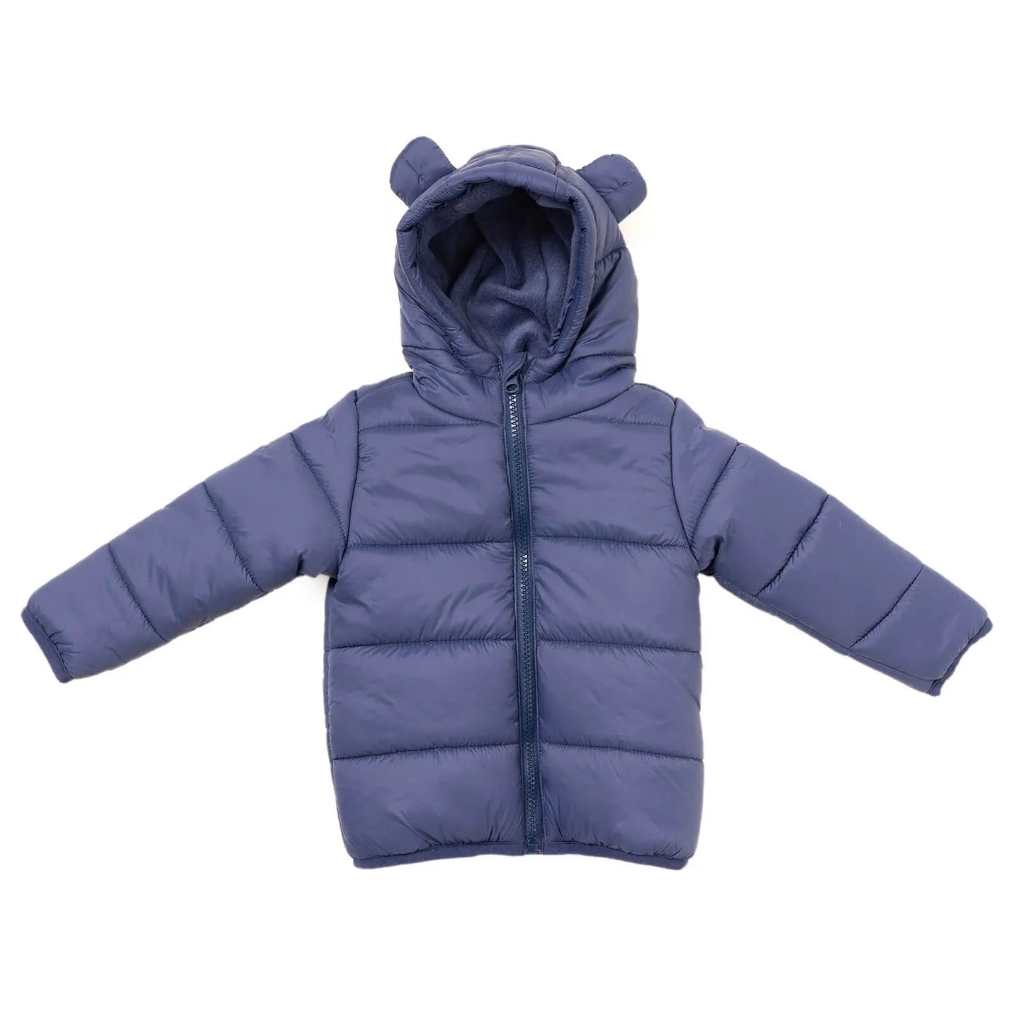 HelloBaby Basic Eared Hoodie Coat - Navy Blue - mezetto ebebek ebebek