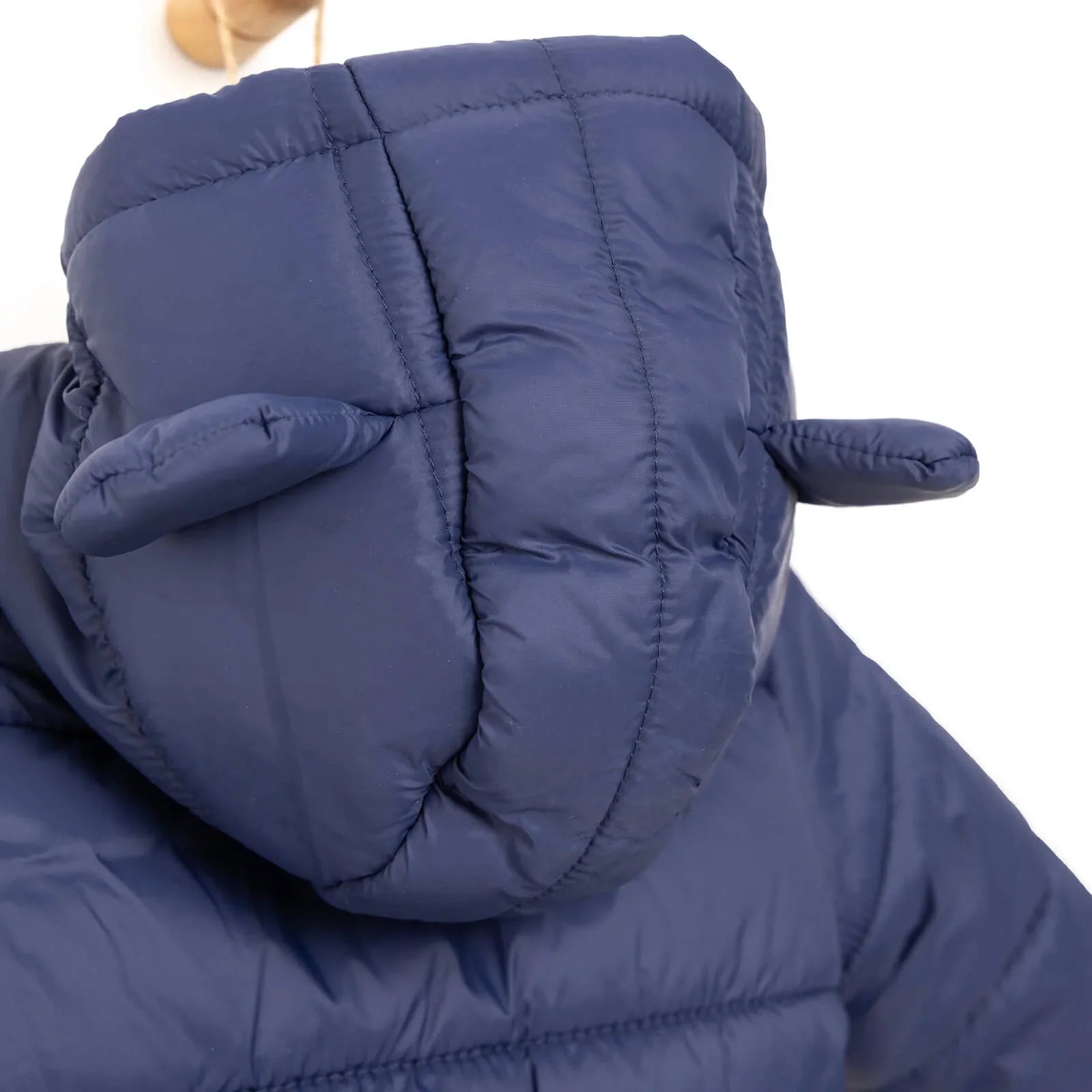 HelloBaby Basic Eared Hoodie Coat - Navy Blue - mezetto ebebek ebebek