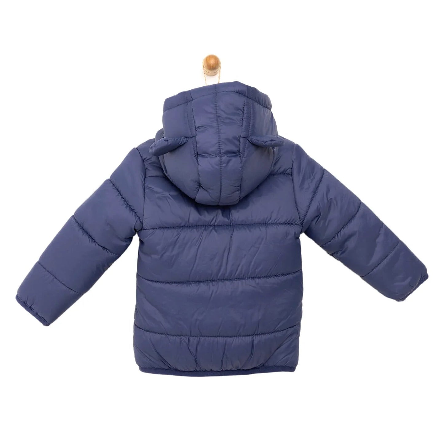HelloBaby Basic Eared Hoodie Coat - Navy Blue - mezetto ebebek ebebek