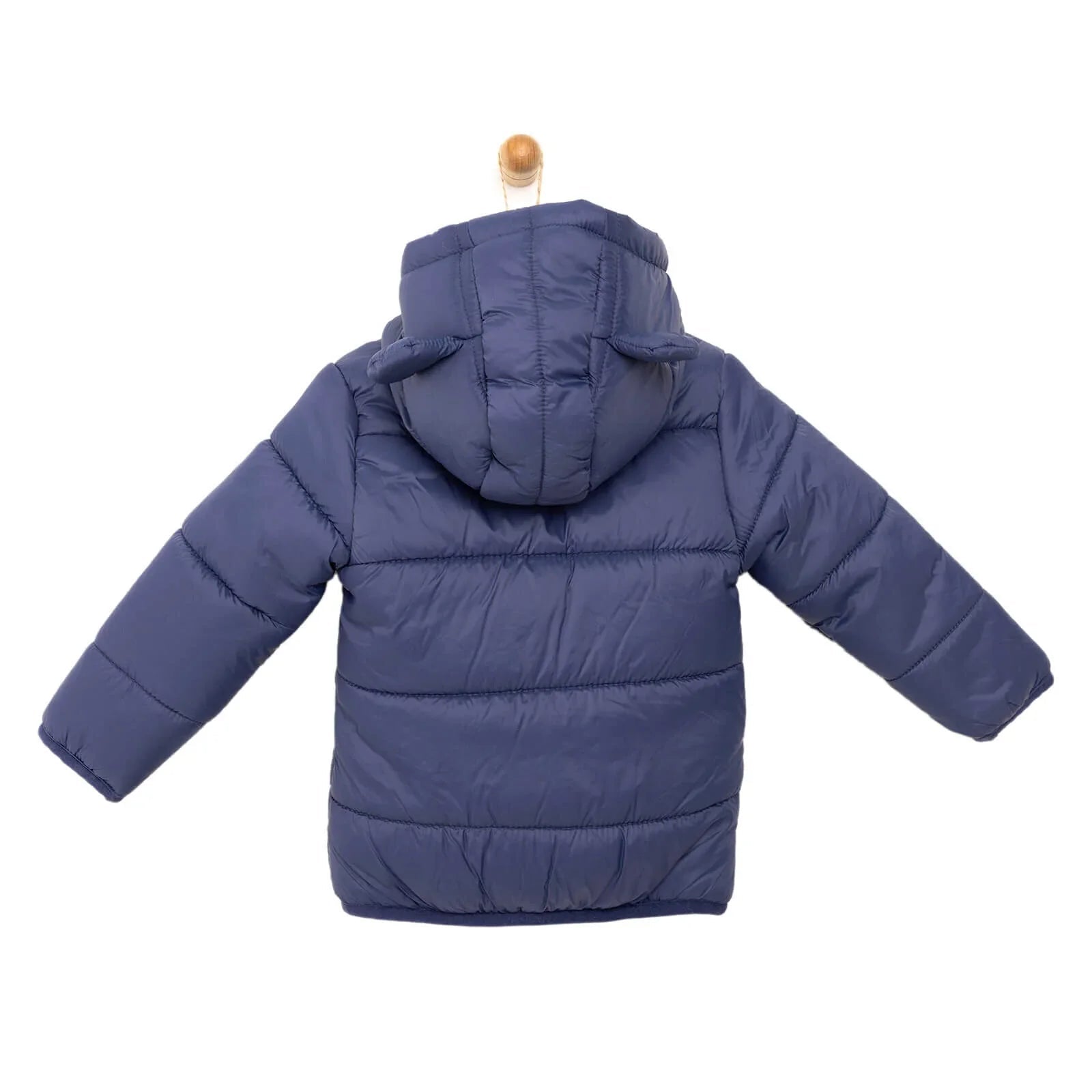 HelloBaby Basic Eared Hoodie Coat - Navy Blue - mezetto ebebek ebebek