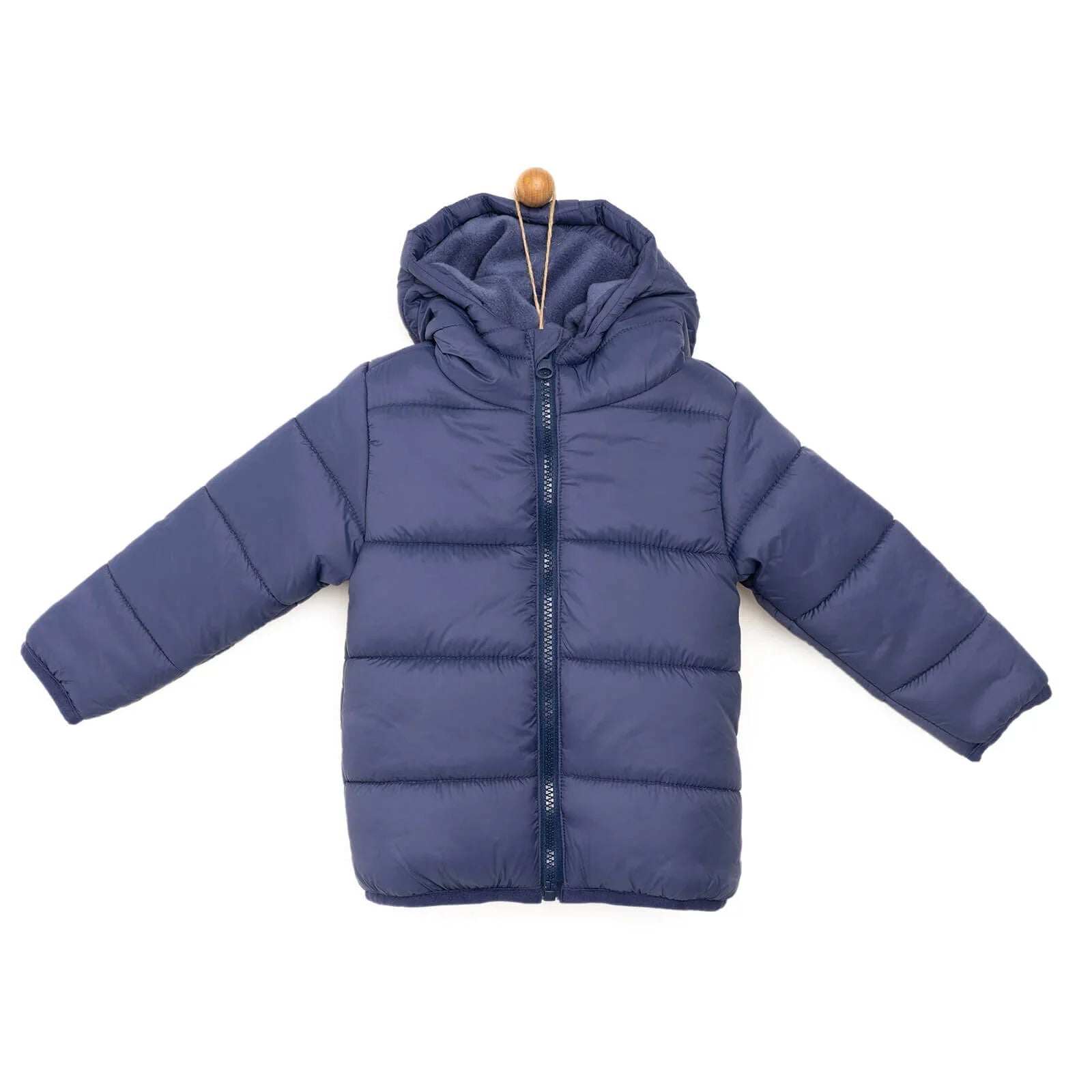 HelloBaby Basic Eared Hoodie Coat - Navy Blue - mezetto ebebek ebebek