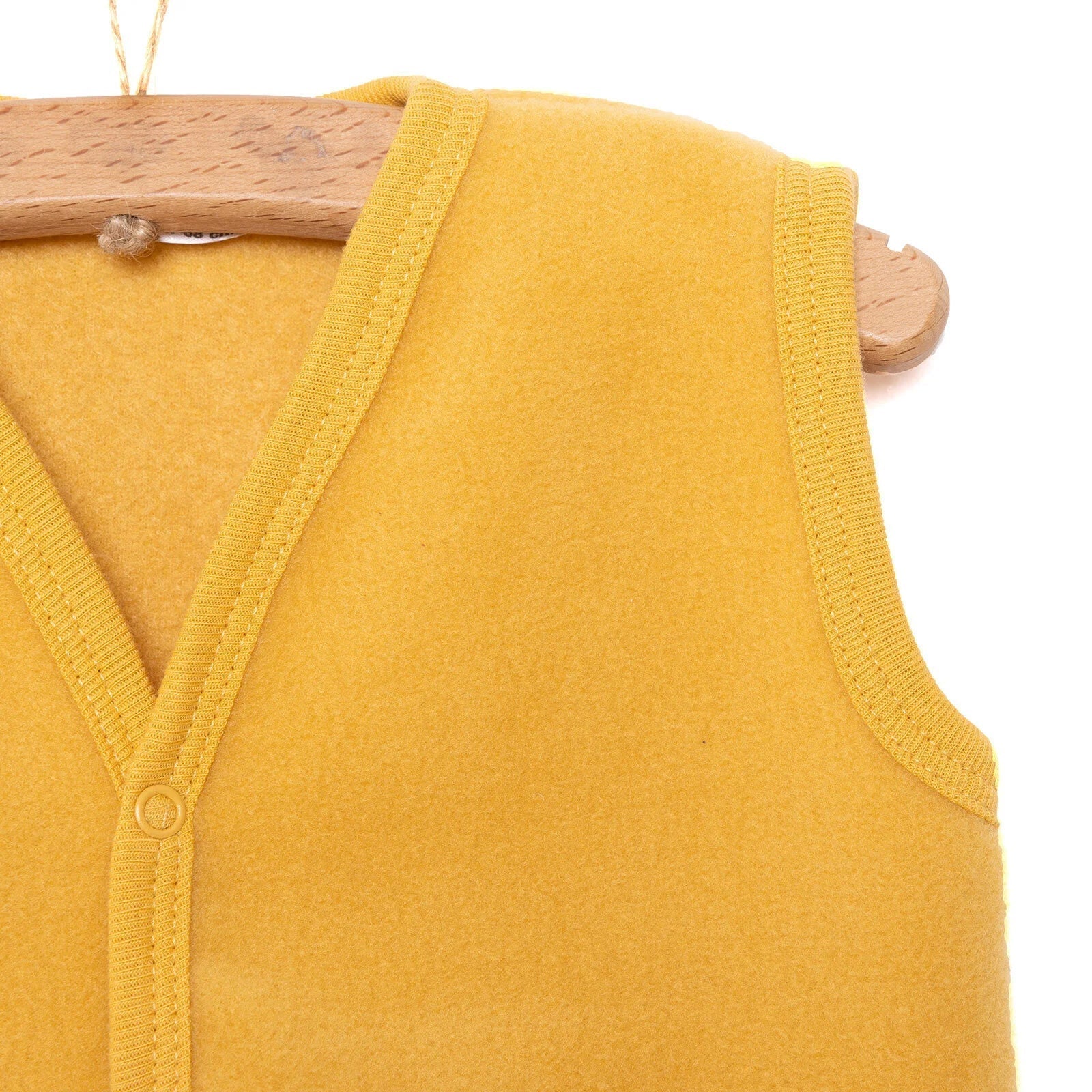 HelloBaby Basic Fleece Vest - Dark Yellow - mezetto ebebek ebebek