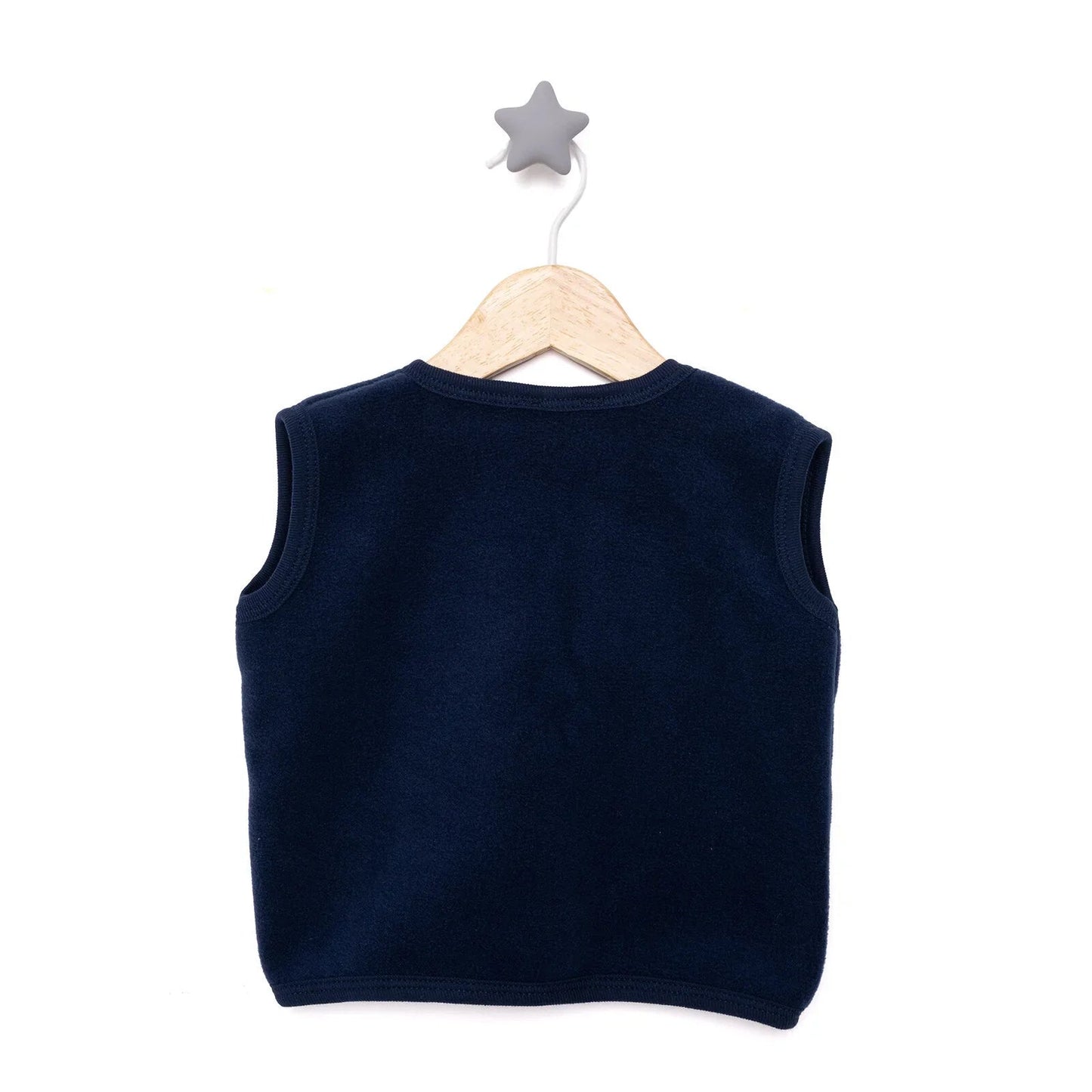HelloBaby Basic Fleece Vest - Indigo - mezetto ebebek ebebek