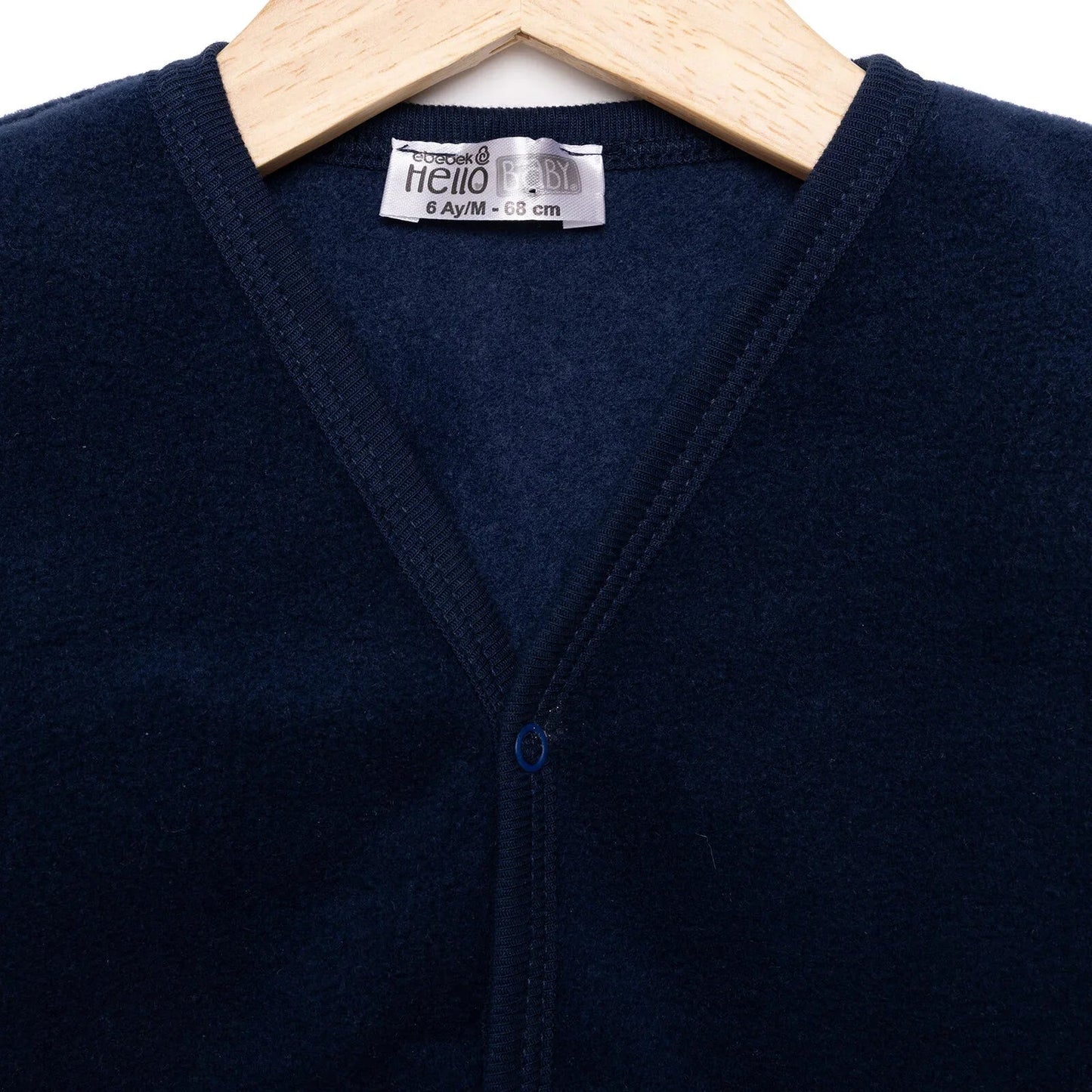 HelloBaby Basic Fleece Vest - Indigo - mezetto ebebek ebebek