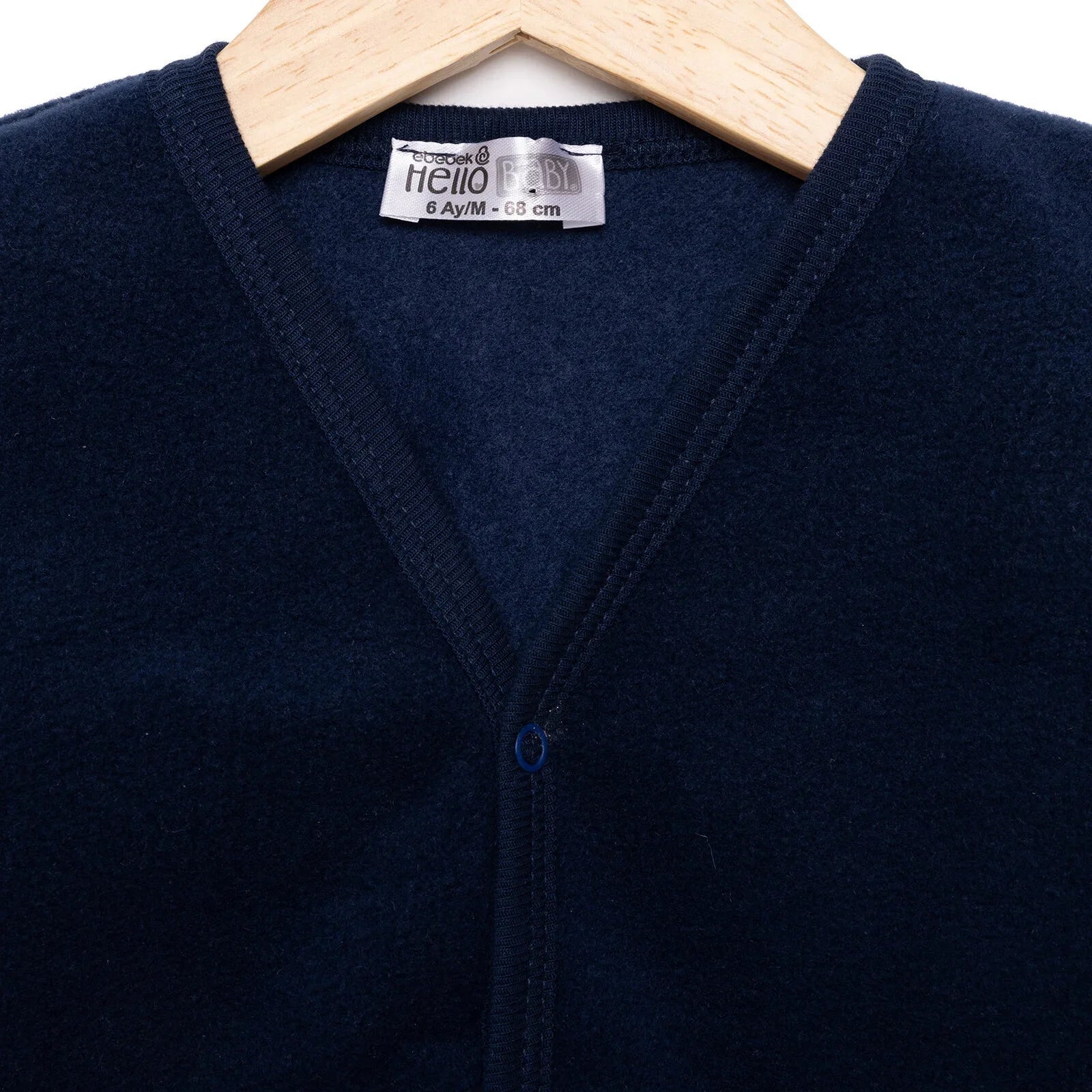HelloBaby Basic Fleece Vest - Indigo - mezetto ebebek ebebek
