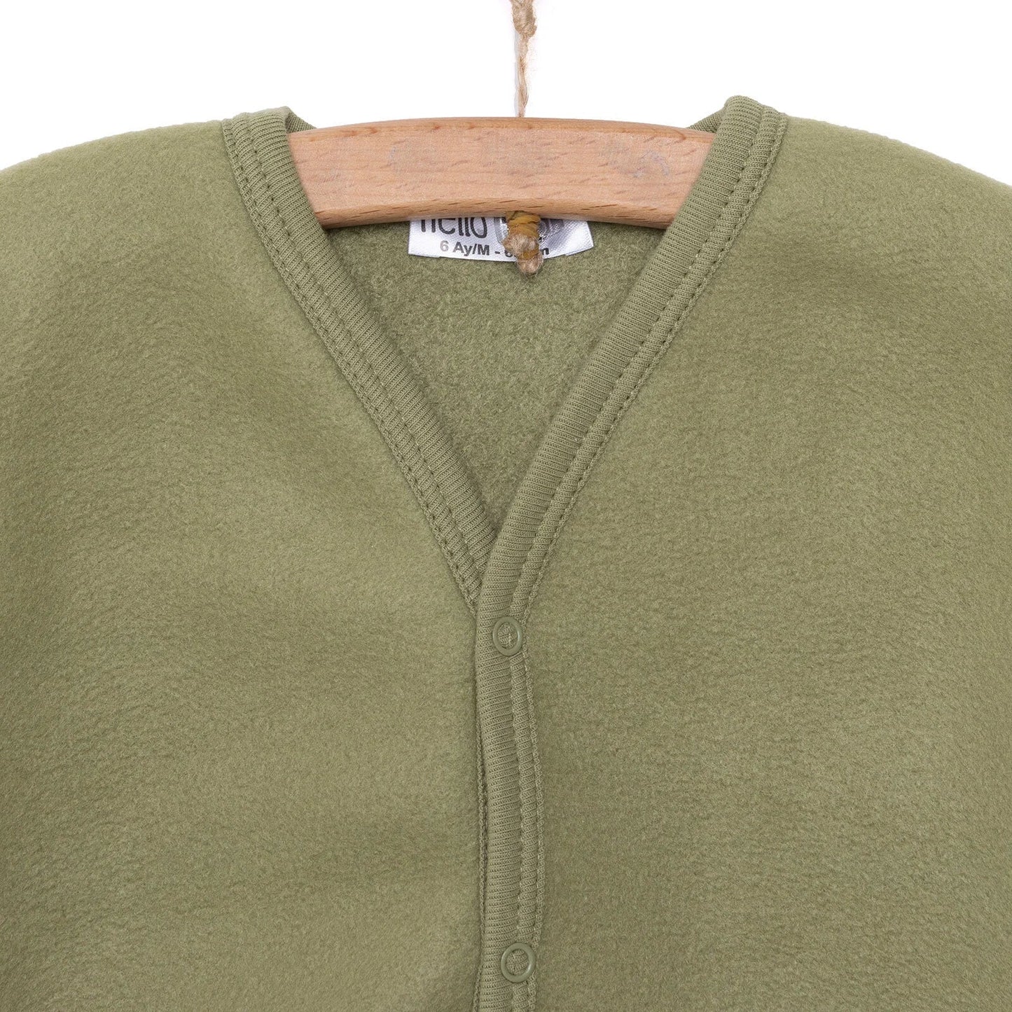 HelloBaby Basic Fleece Vest - Khaki - mezetto ebebek ebebek