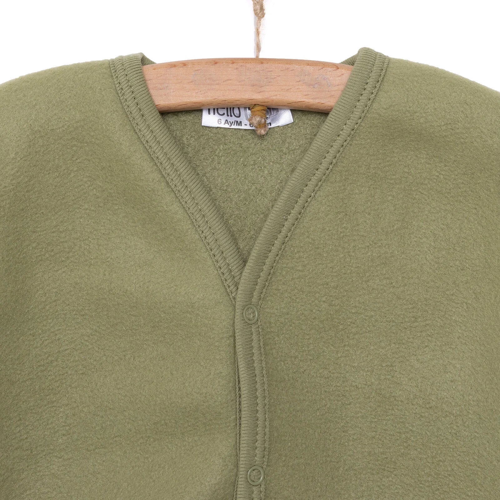 HelloBaby Basic Fleece Vest - Khaki - mezetto ebebek ebebek