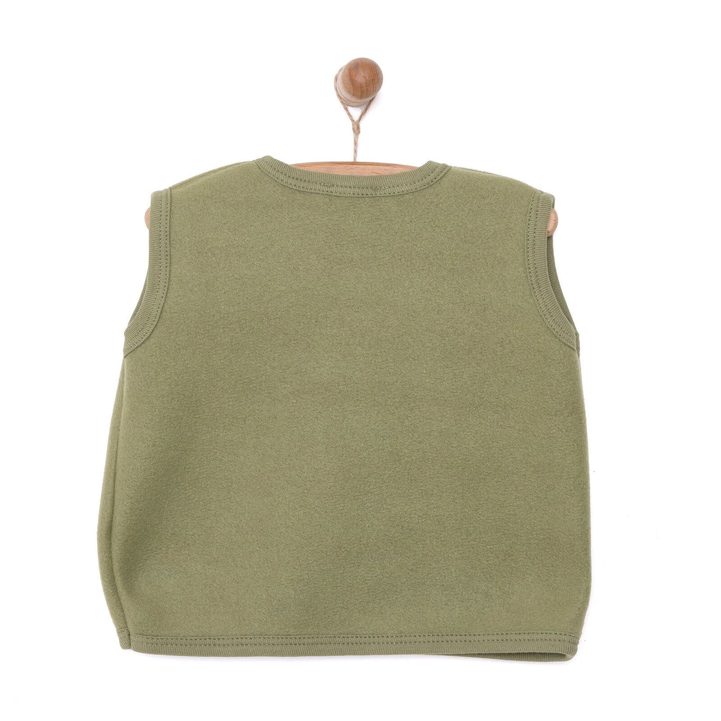 HelloBaby Basic Fleece Vest - Khaki - mezetto ebebek ebebek