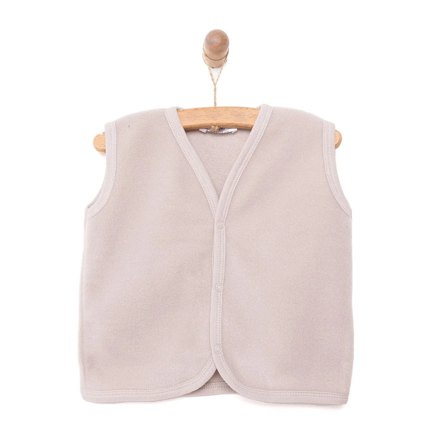 HelloBaby Basic Fleece Vest - Mink - mezetto ebebek ebebek